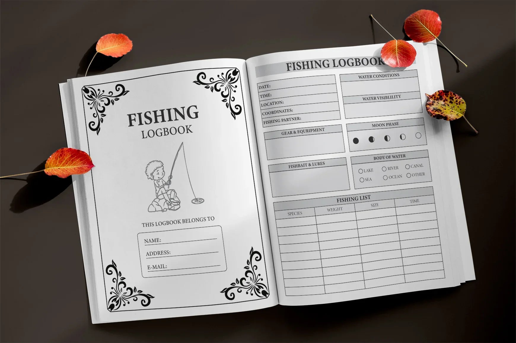Fishing Logbook Planner Bundle - CraftNest - Digital Crafting and Art