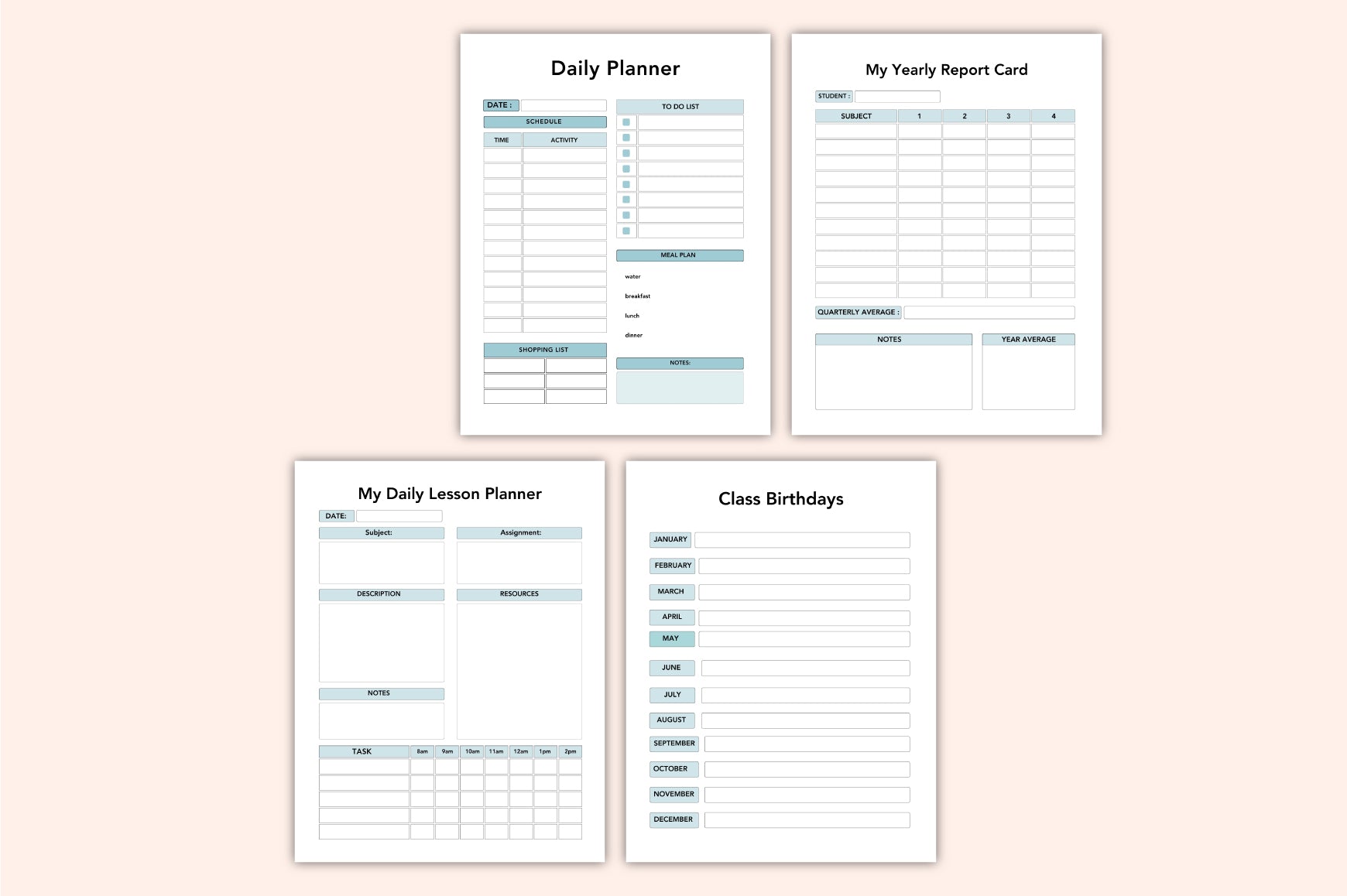 Classroom Management Planner