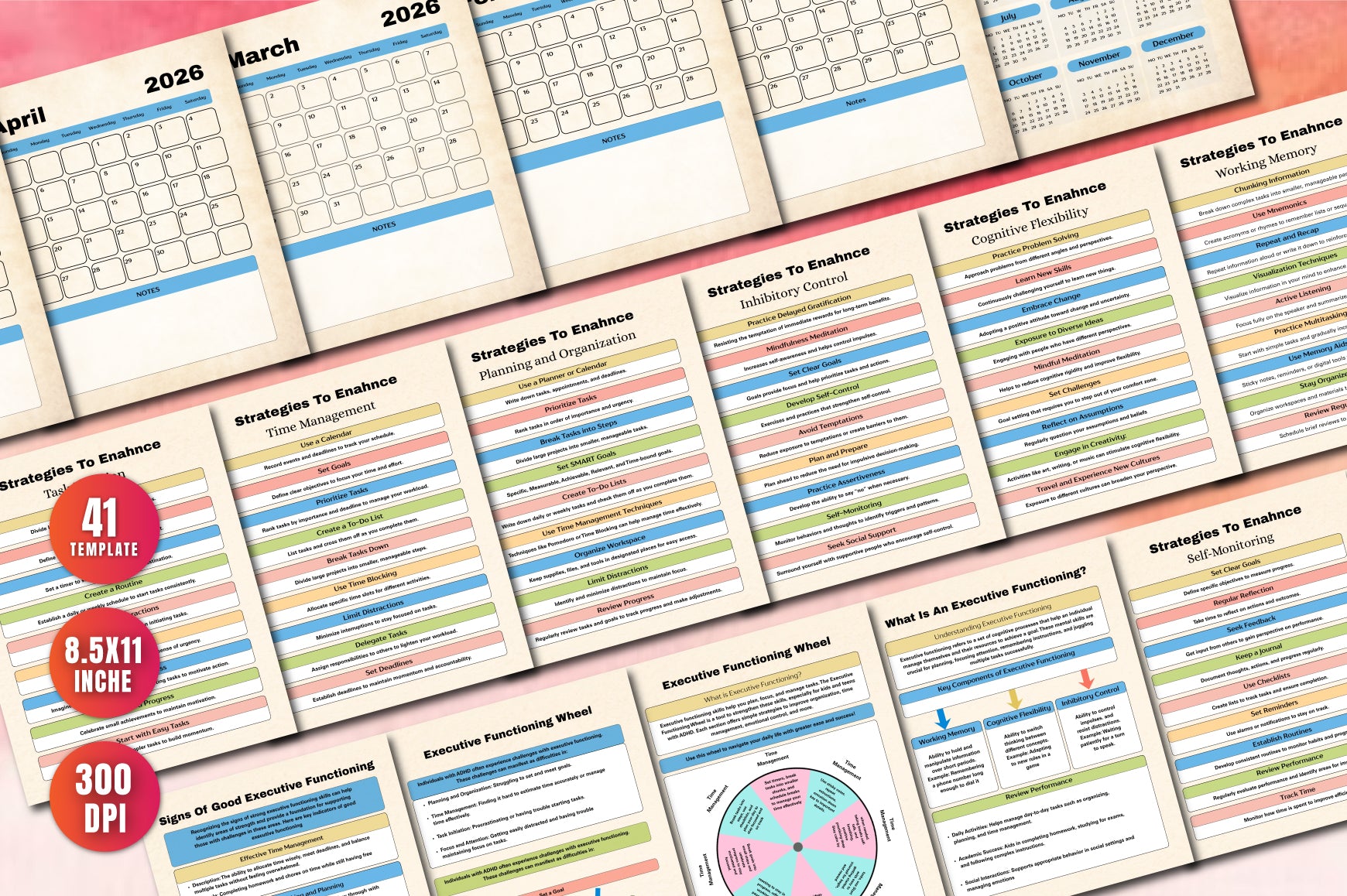 ADHD Executive Functioning Planner