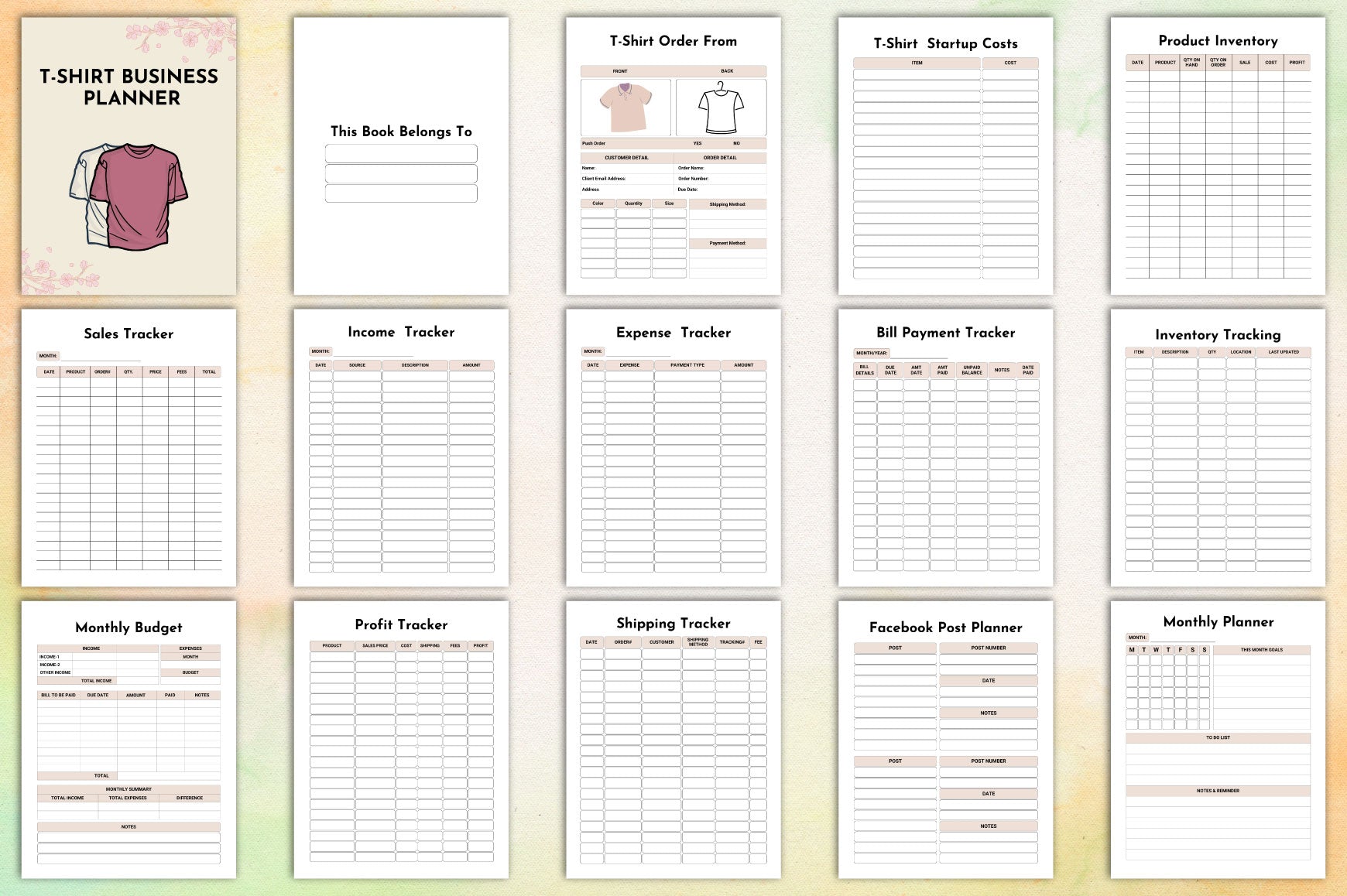 Shirt Business Planner Guide