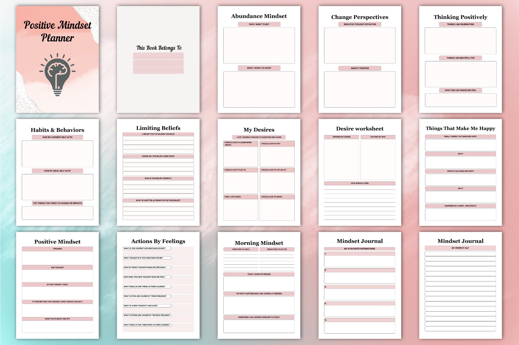 Positive Mindset Planner