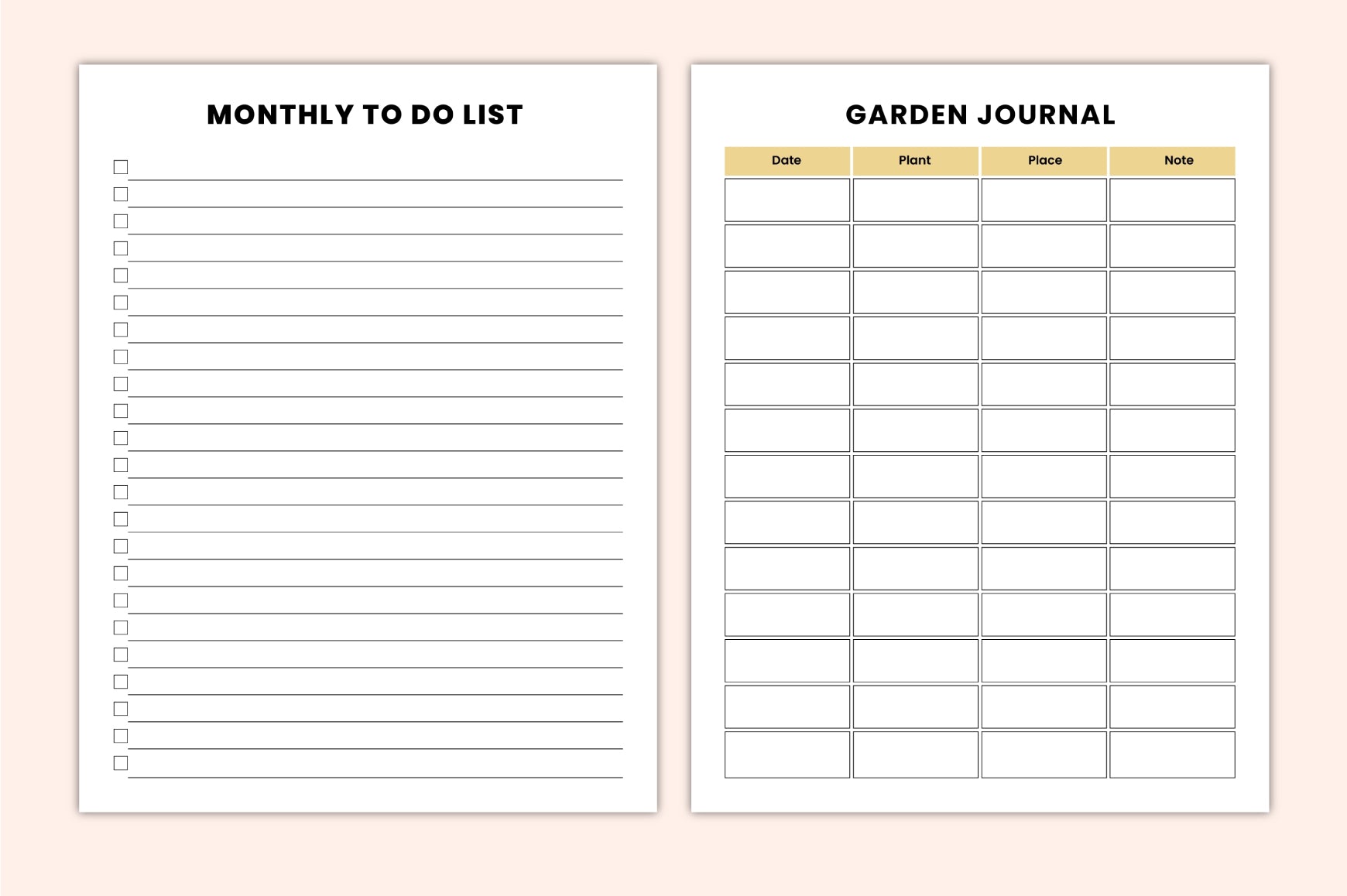 Plant Care Gardening Journal
