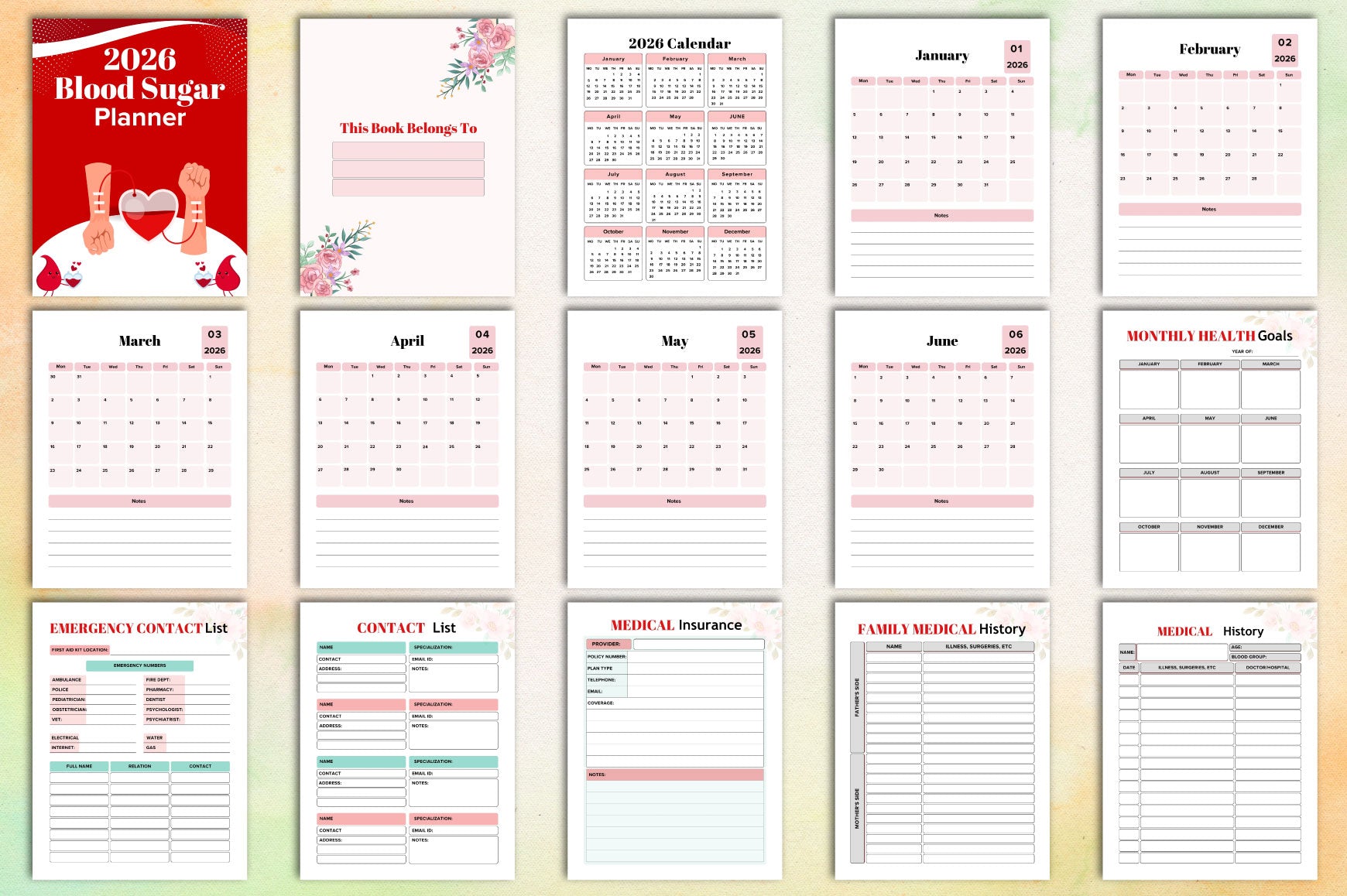 Blood Sugar Planner