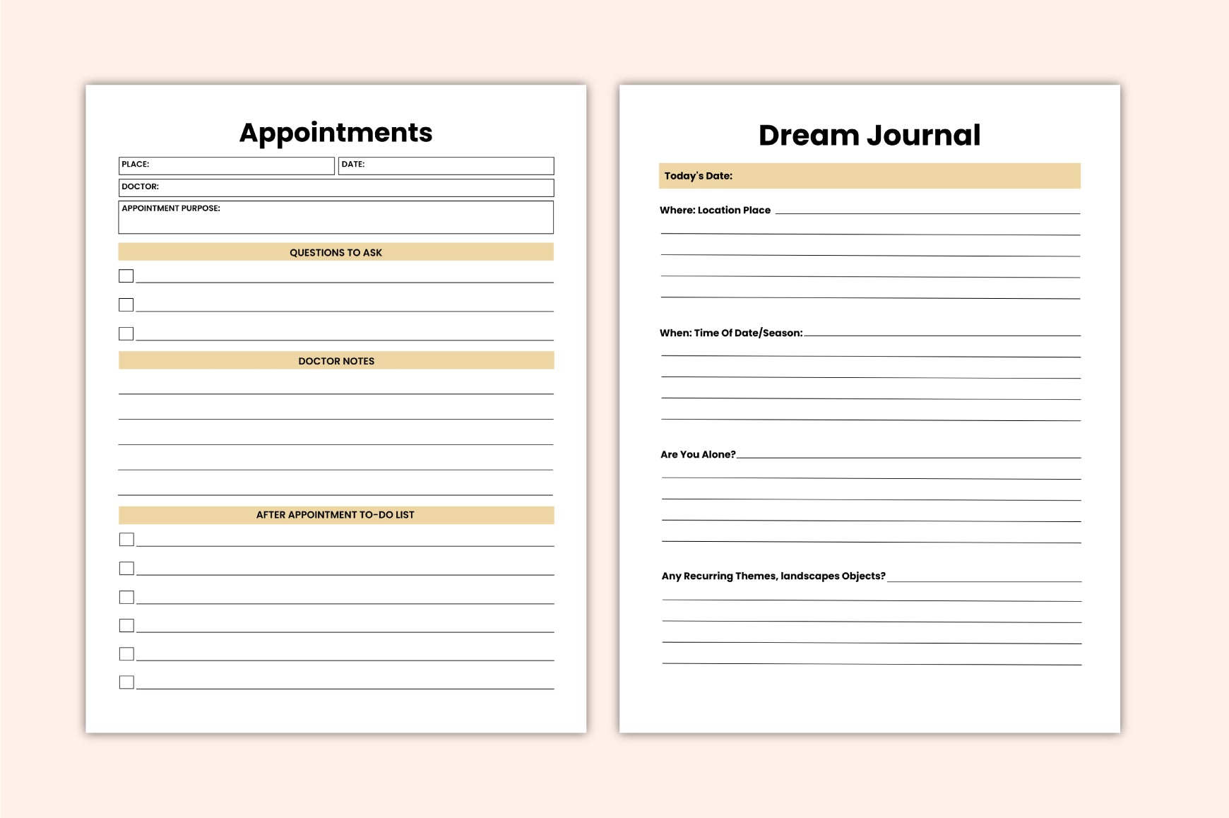 Mental Wellness Recovery Journal