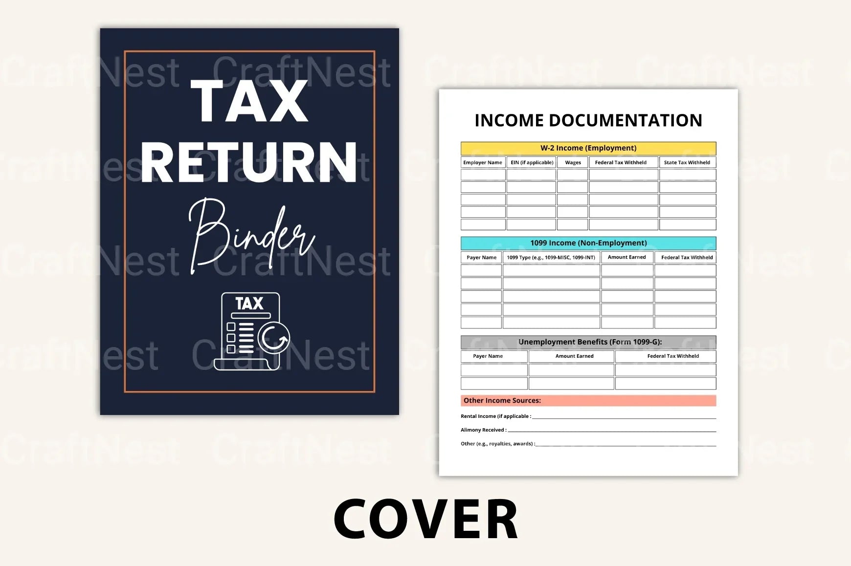 Tax Return Binder for Organized Filing - CraftNest - Digital Crafting and Art