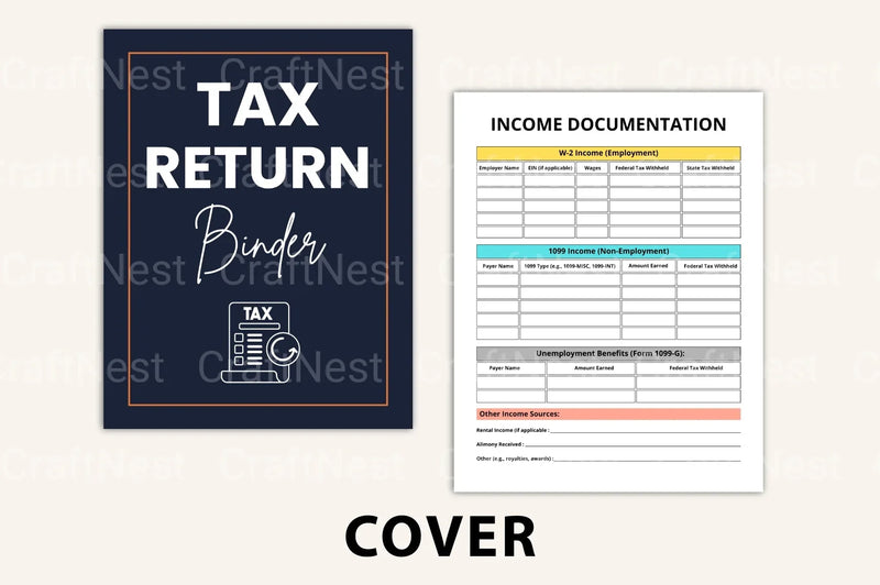 Tax Return Binder for Organized Filing - CraftNest - Digital Crafting and Art
