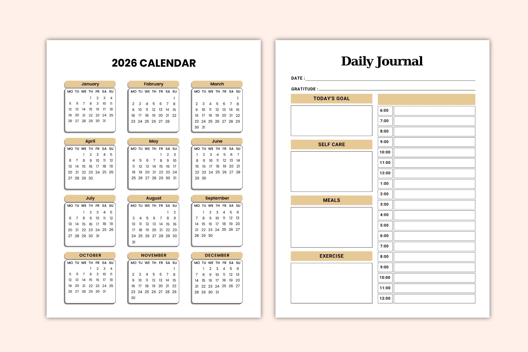 Mind Body Care Companion Planner