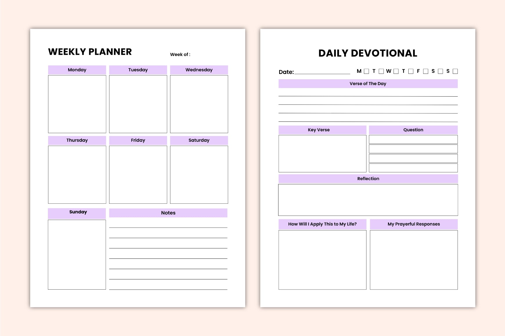 Devotion Prayer Reflection Journal