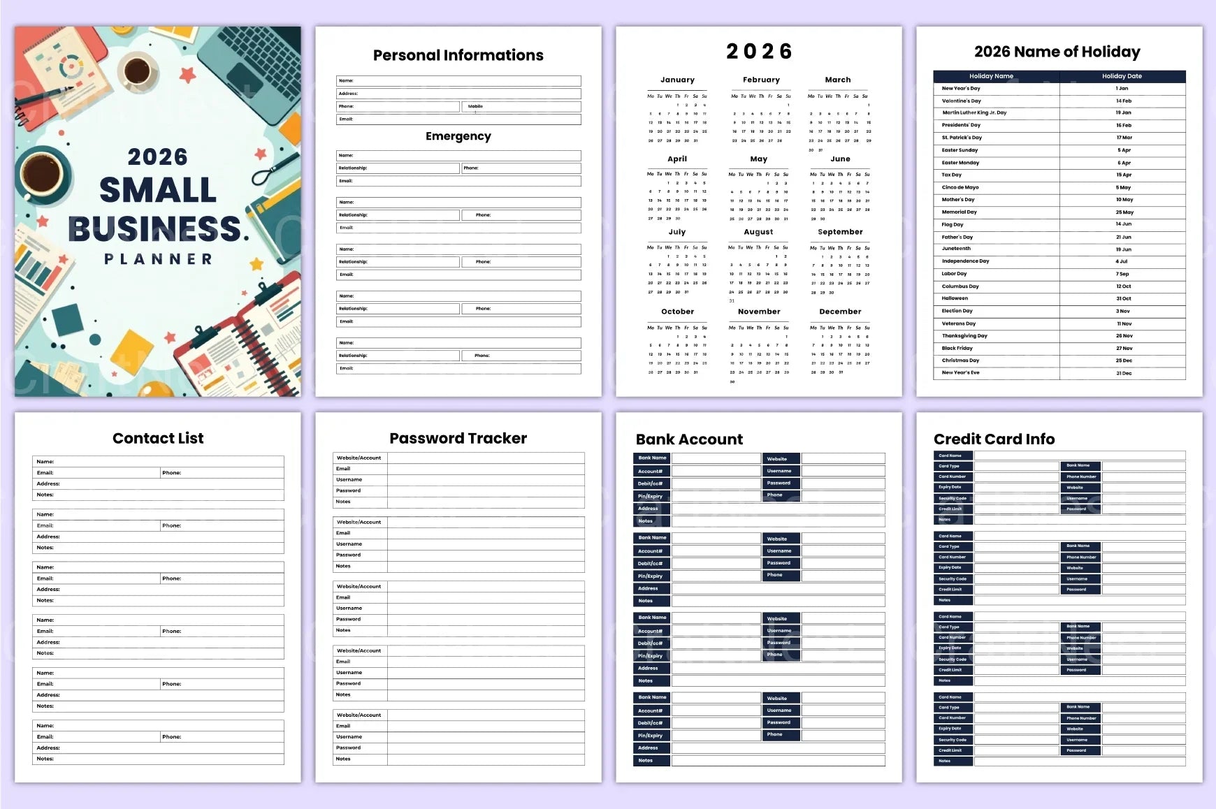 Small Business Planner 2023 - CraftNest - Digital Crafting and Art