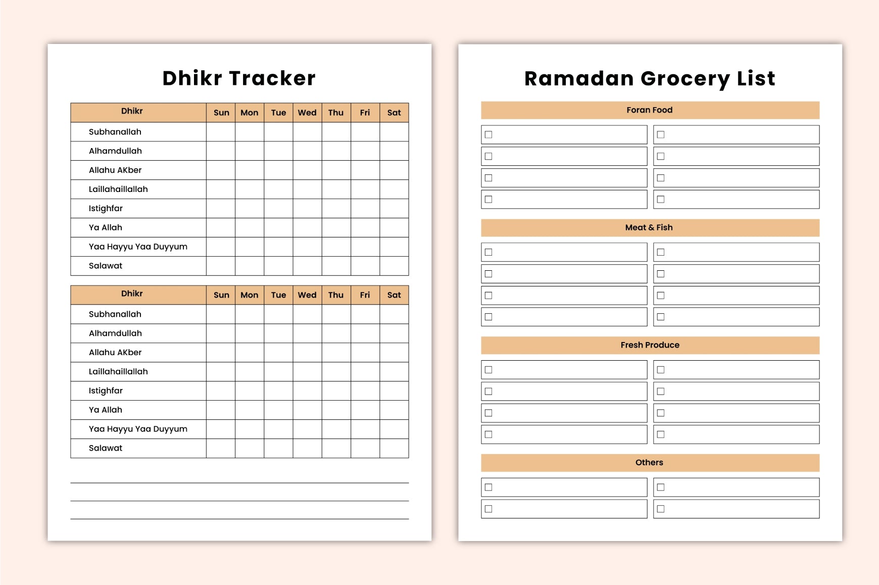 Ramadan Worship Planner Guide