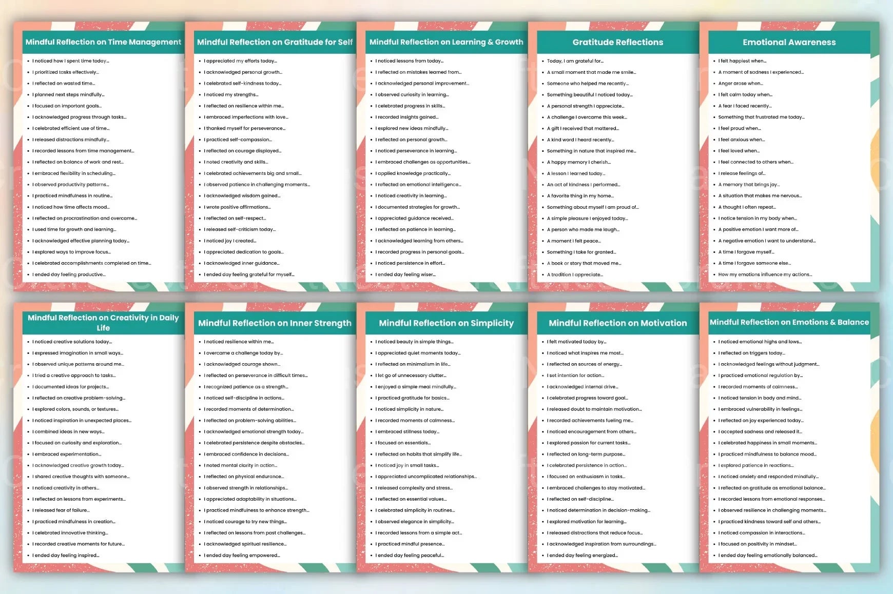 Mindful Prompts for Self Reflection - CraftNest - Digital Crafting and Art