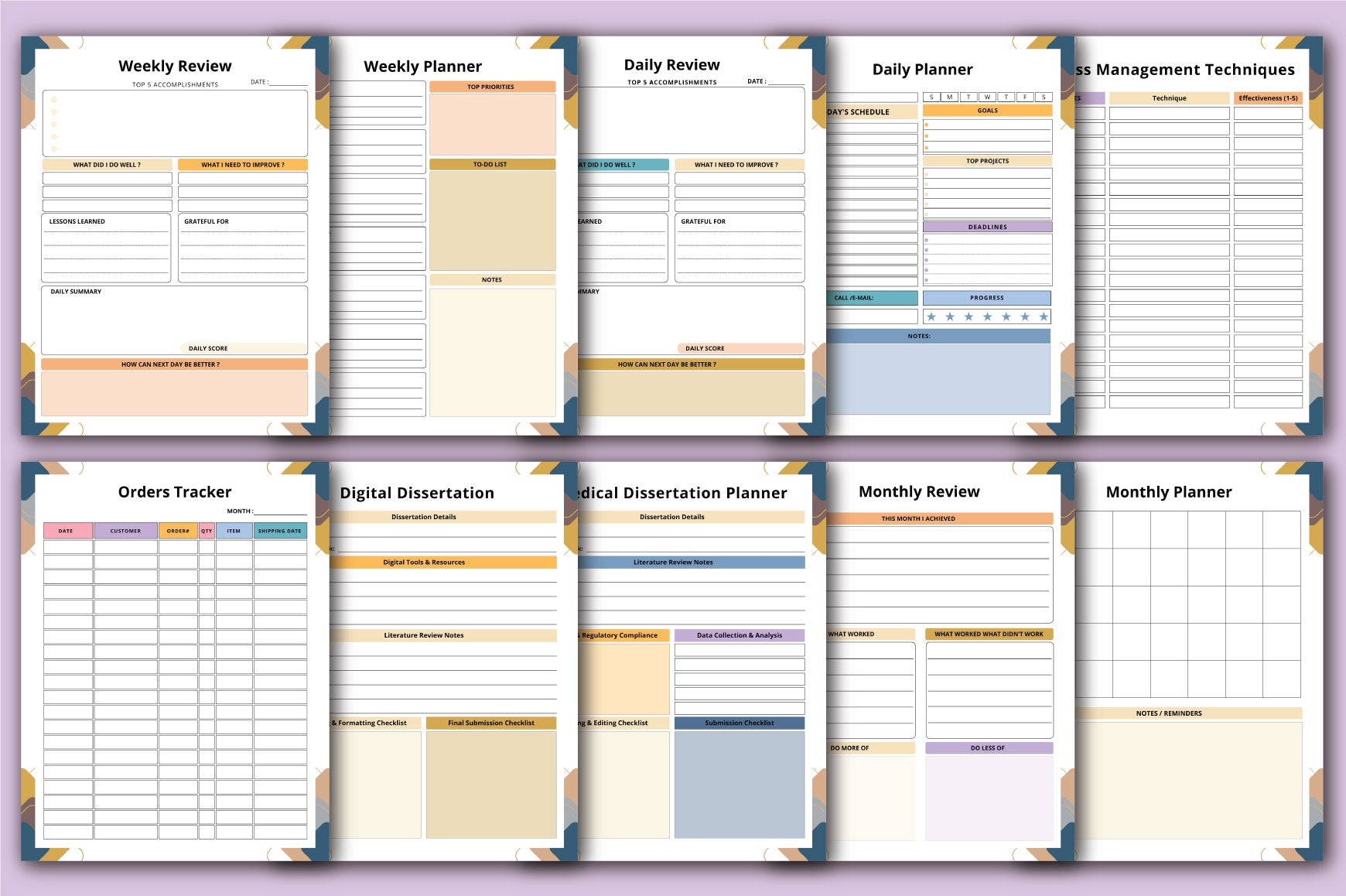 Dissertation Planning Toolkit Planner