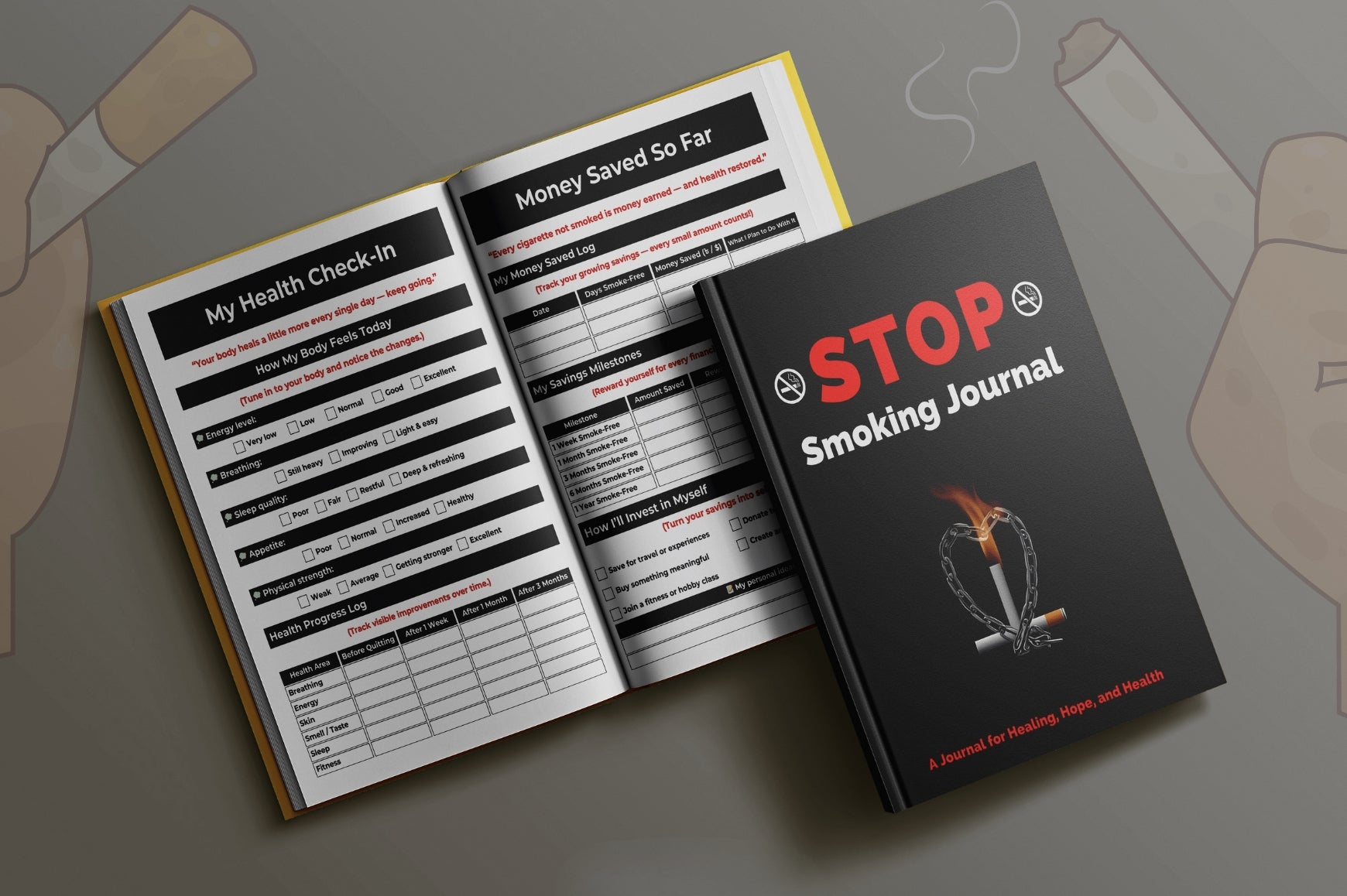 Stop Smoking Journal: Track Your Progress
