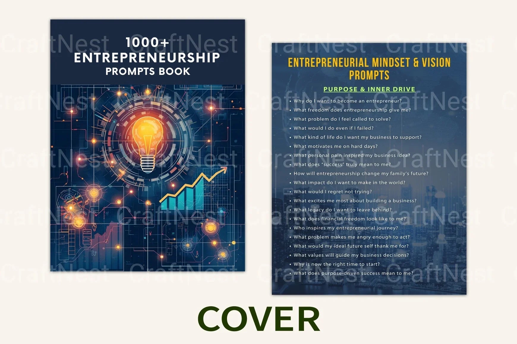 Entrepreneurship Prompts Book for Creative Success - CraftNest - Digital Crafting and Art