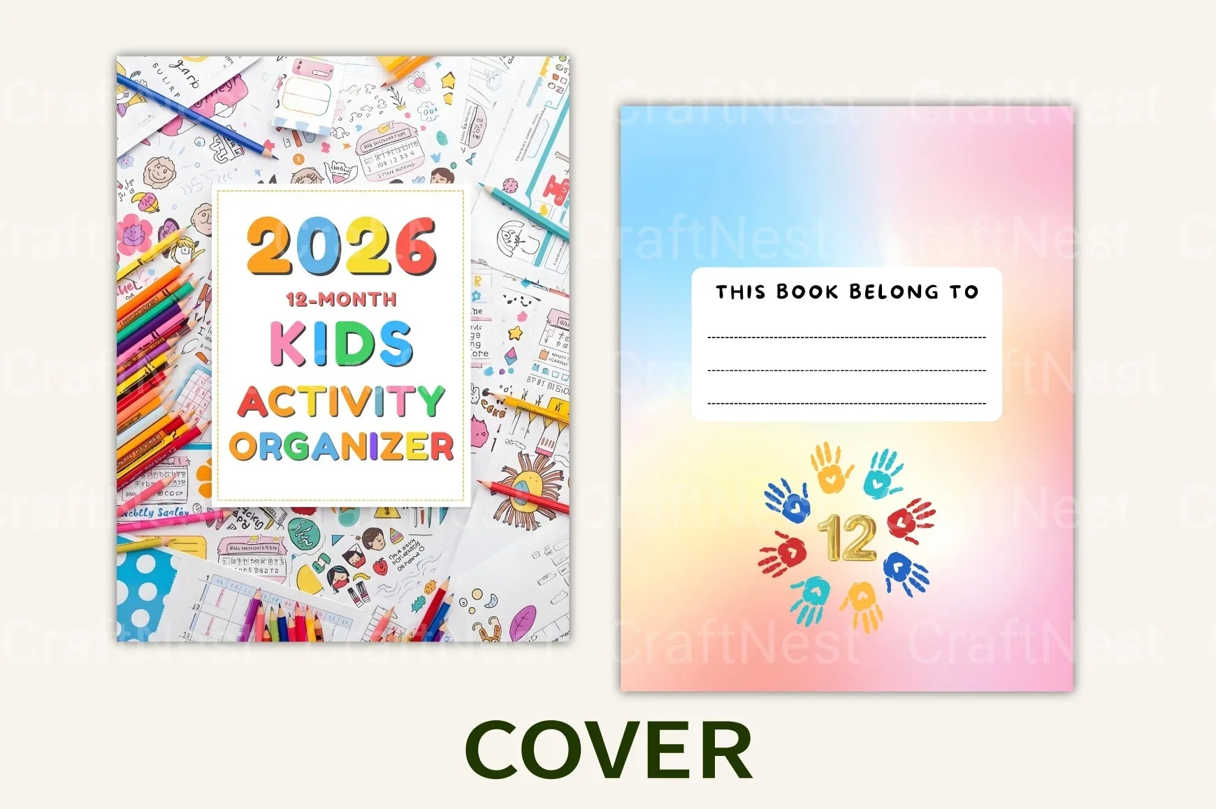 12-Month Kids Activity Organizer - CraftNest - Digital Crafting and Art