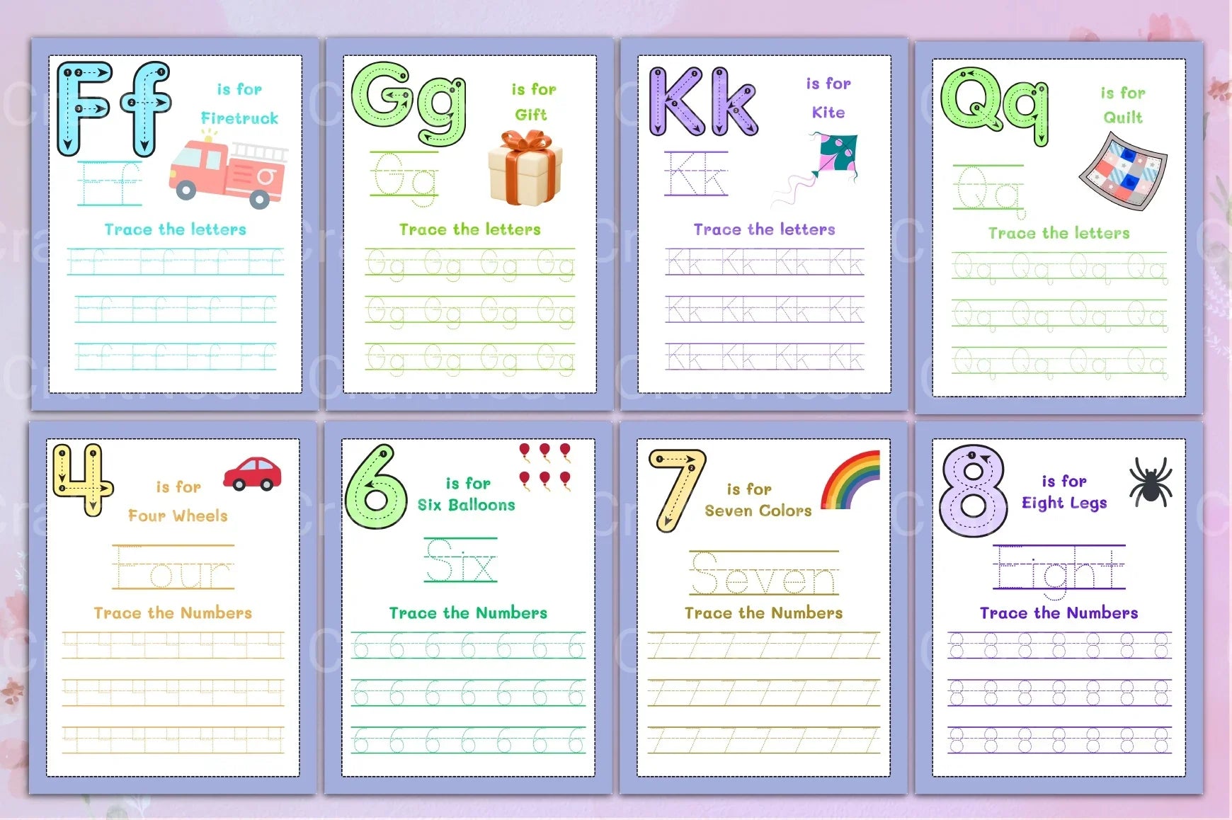 ABC Letter and Number Tracing Workbook - CraftNest - Digital Crafting and Art