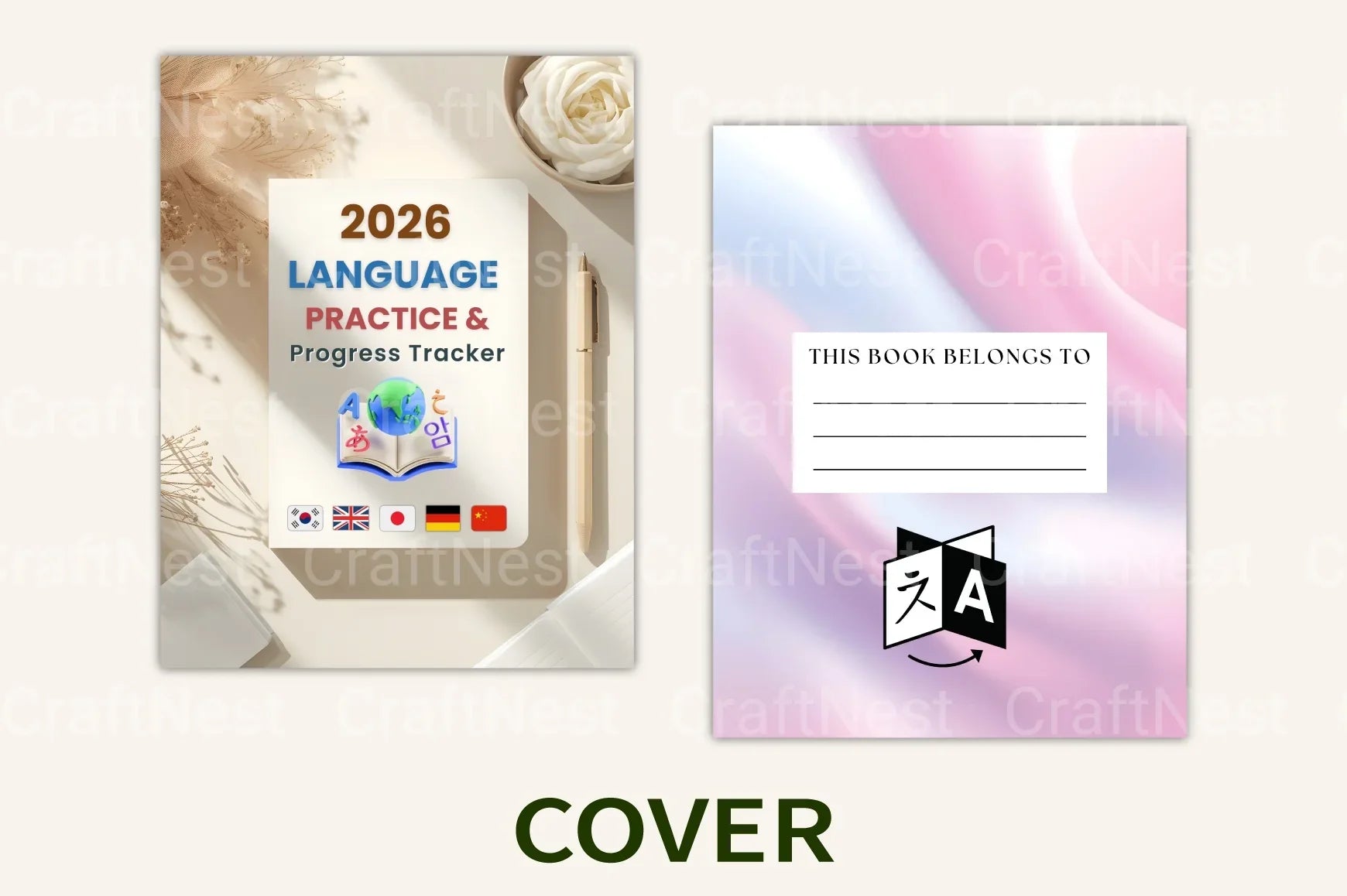 Language Practice Progress Tracker - CraftNest - Digital Crafting and Art