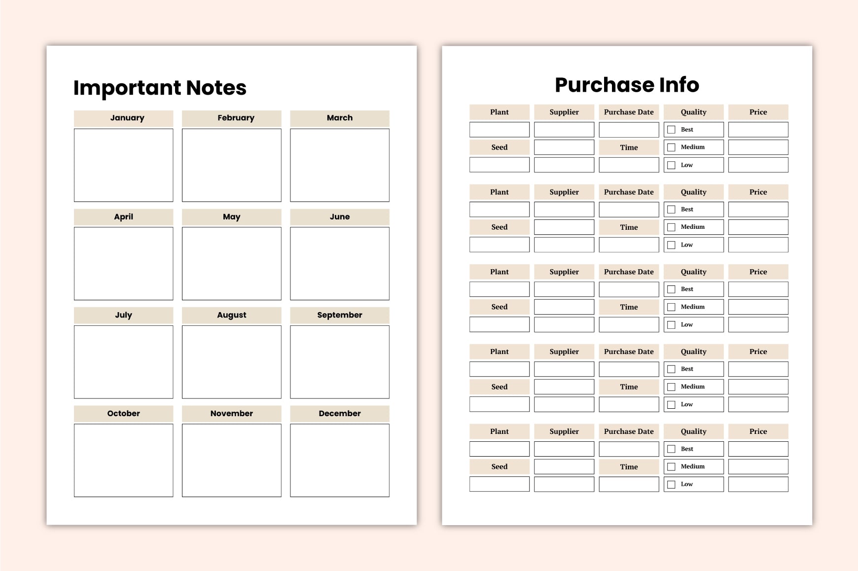Seed Plant Growth Planner Guide