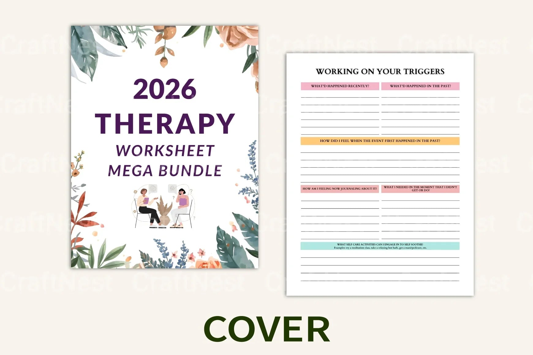 Therapy Worksheet Mega Pack - CraftNest - Digital Crafting and Art