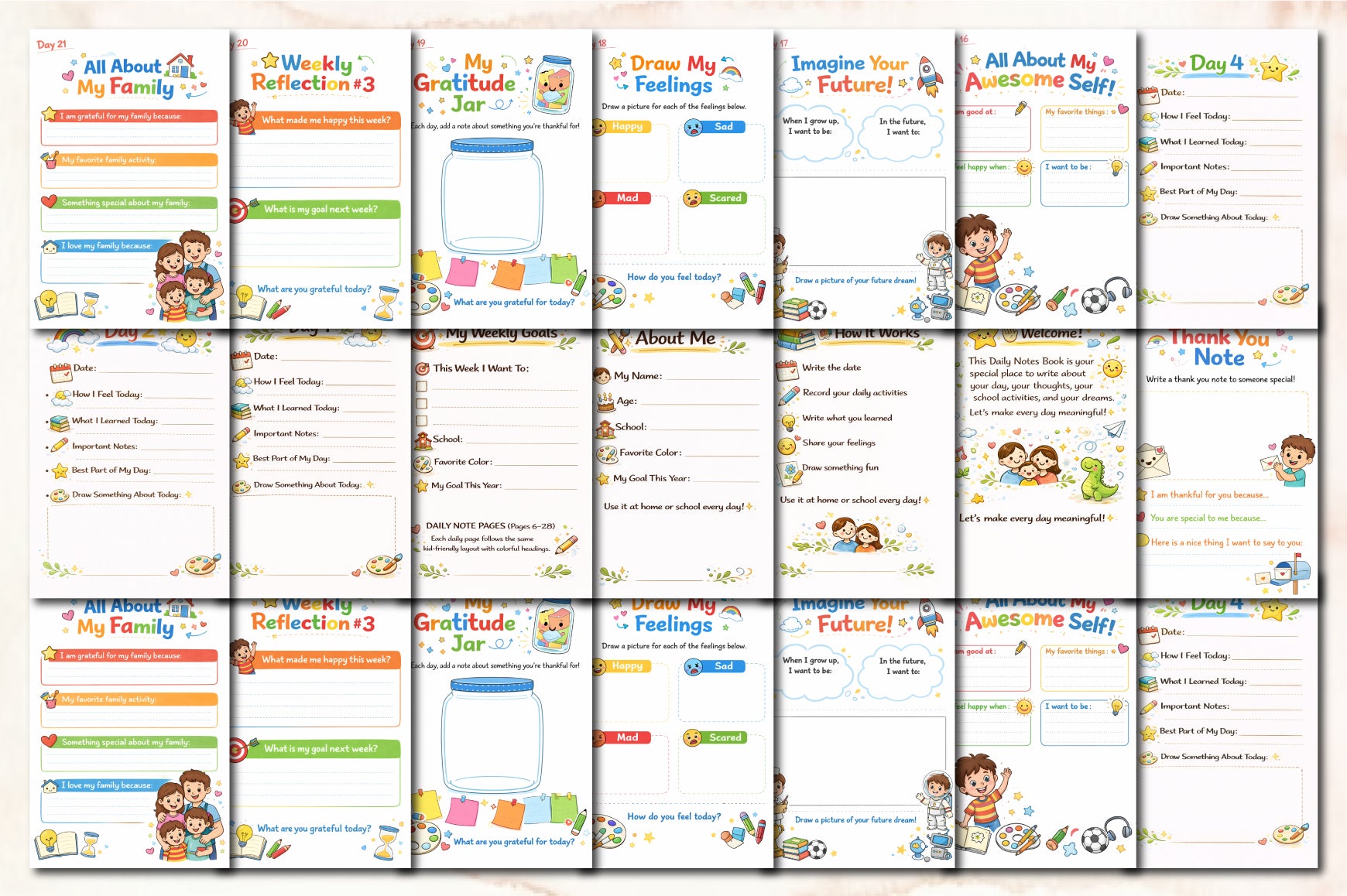 Daily Notes Kids Planner