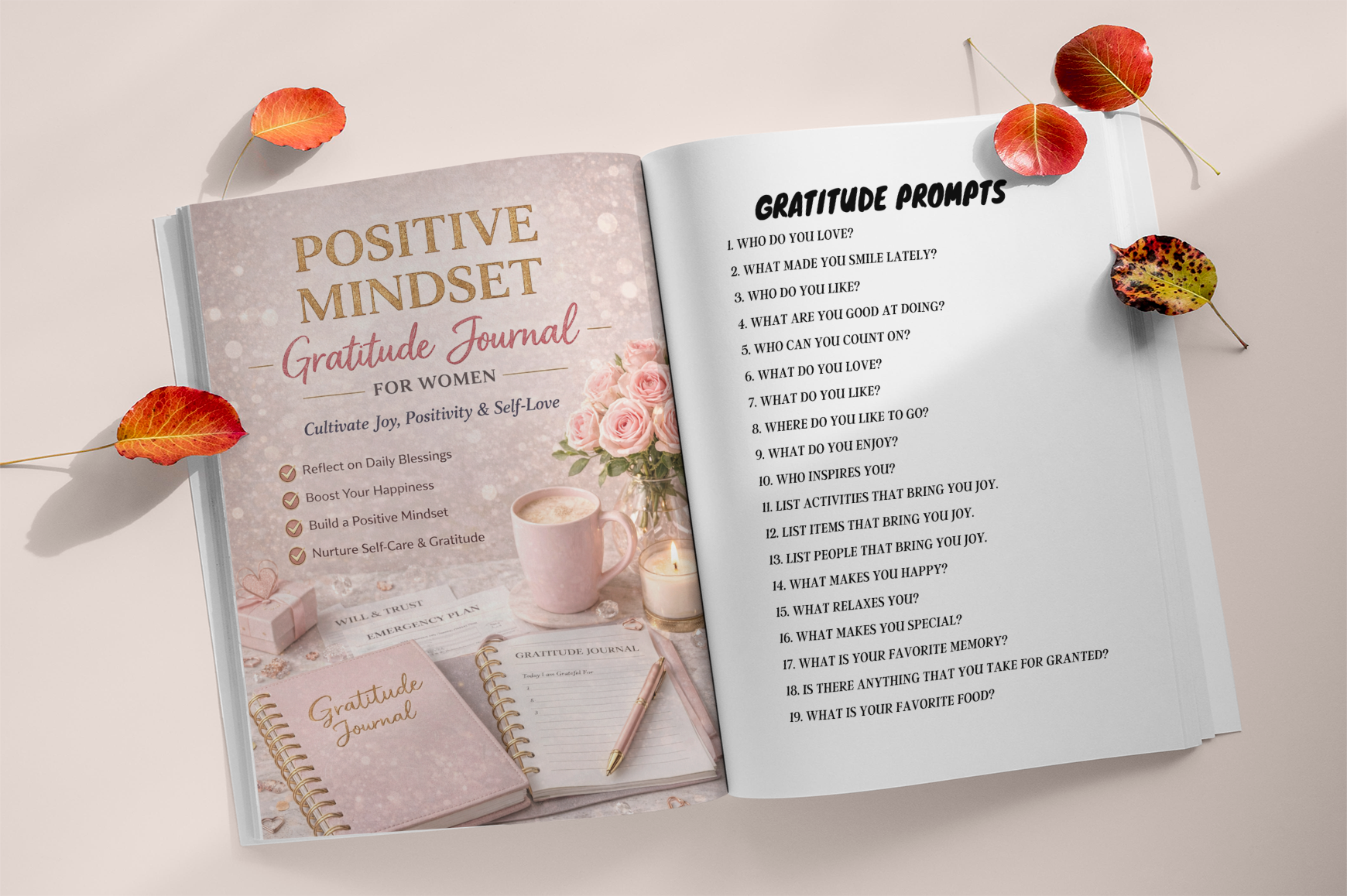 Positive Mindset Gratitude Journal for Women
