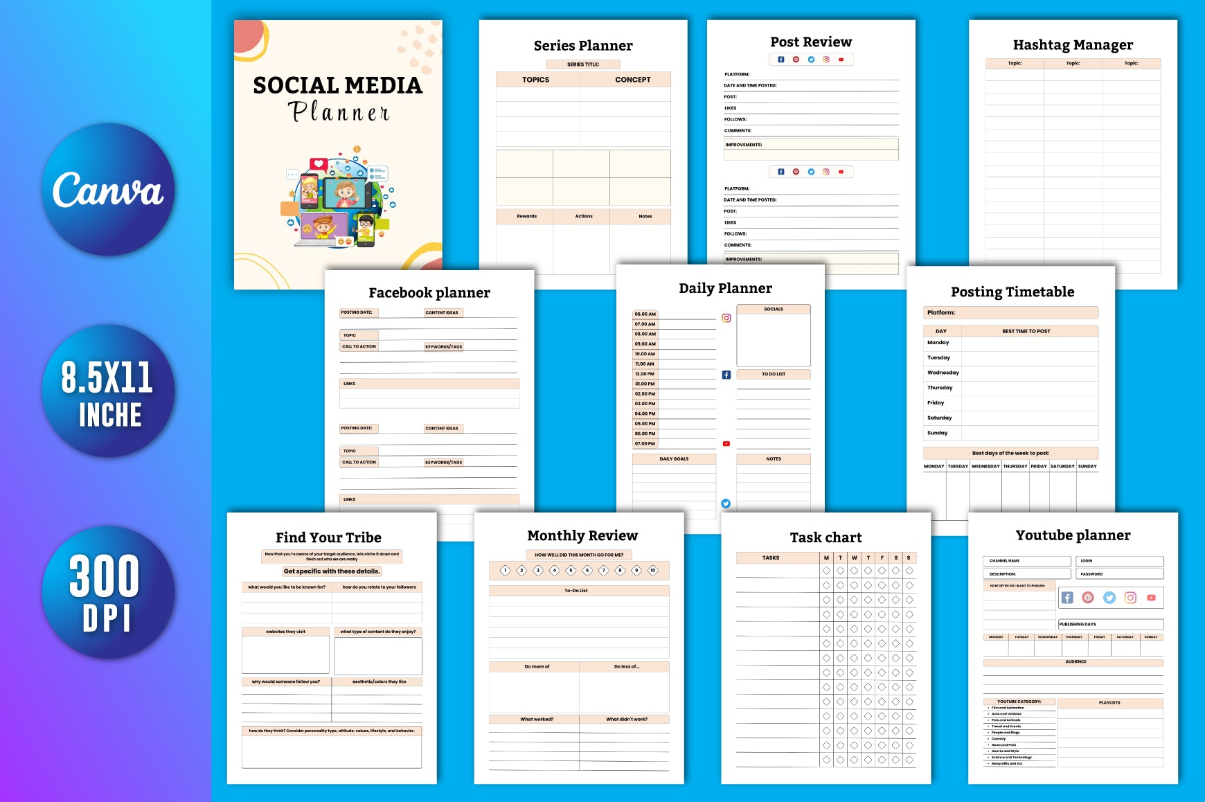Social Media Planner Template
