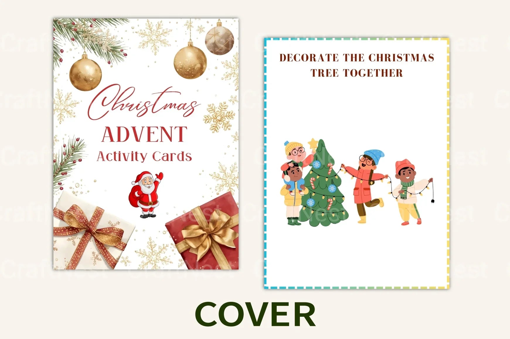 Christmas Advent Activity Cards for Kids - CraftNest - Digital Crafting and Art