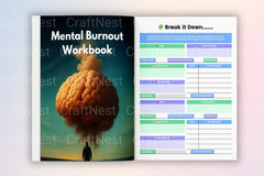 Mental Burnout Recovery Workbook - CraftNest - Digital Crafting and Art