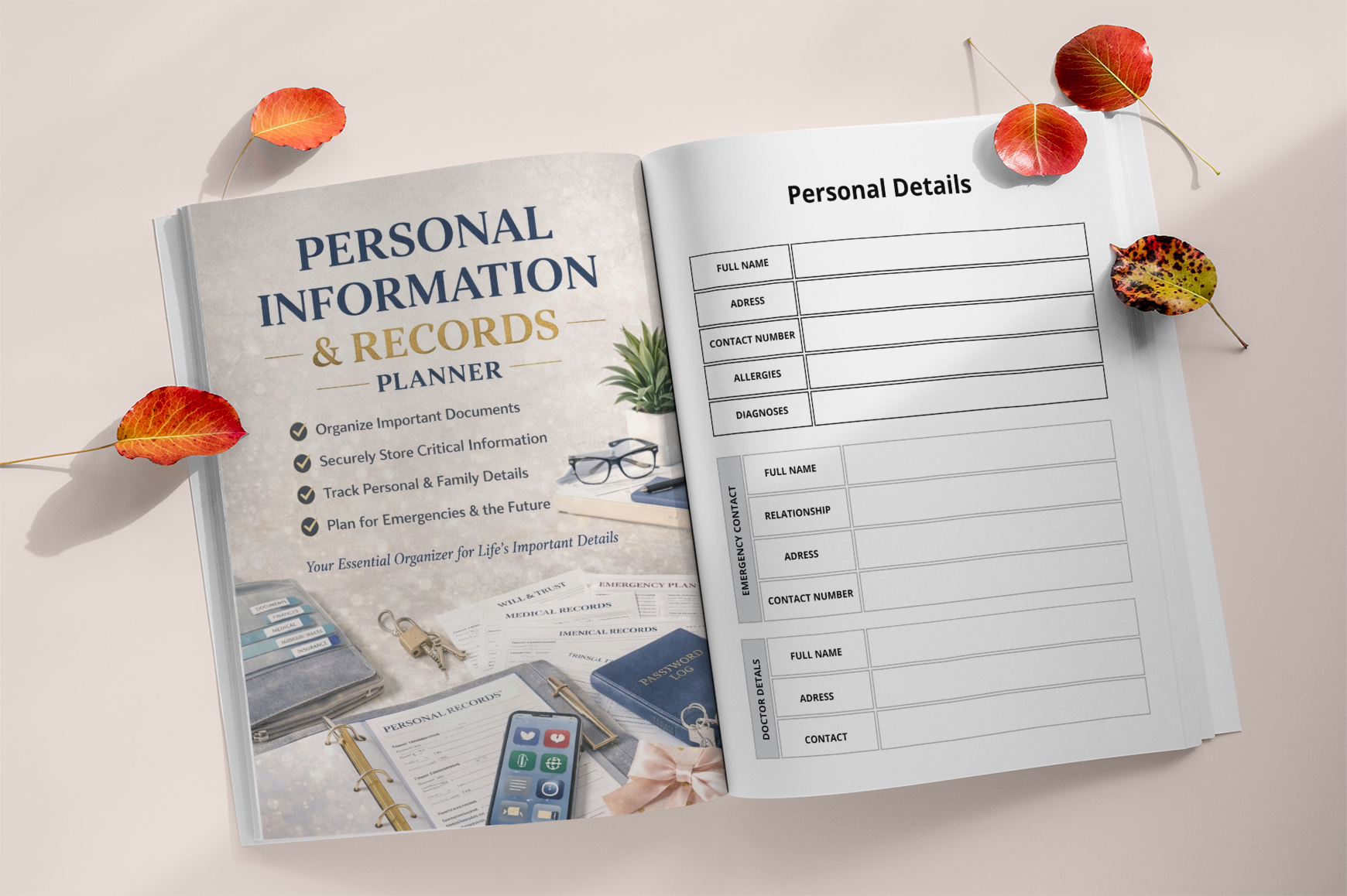 Personal Information Records Planner