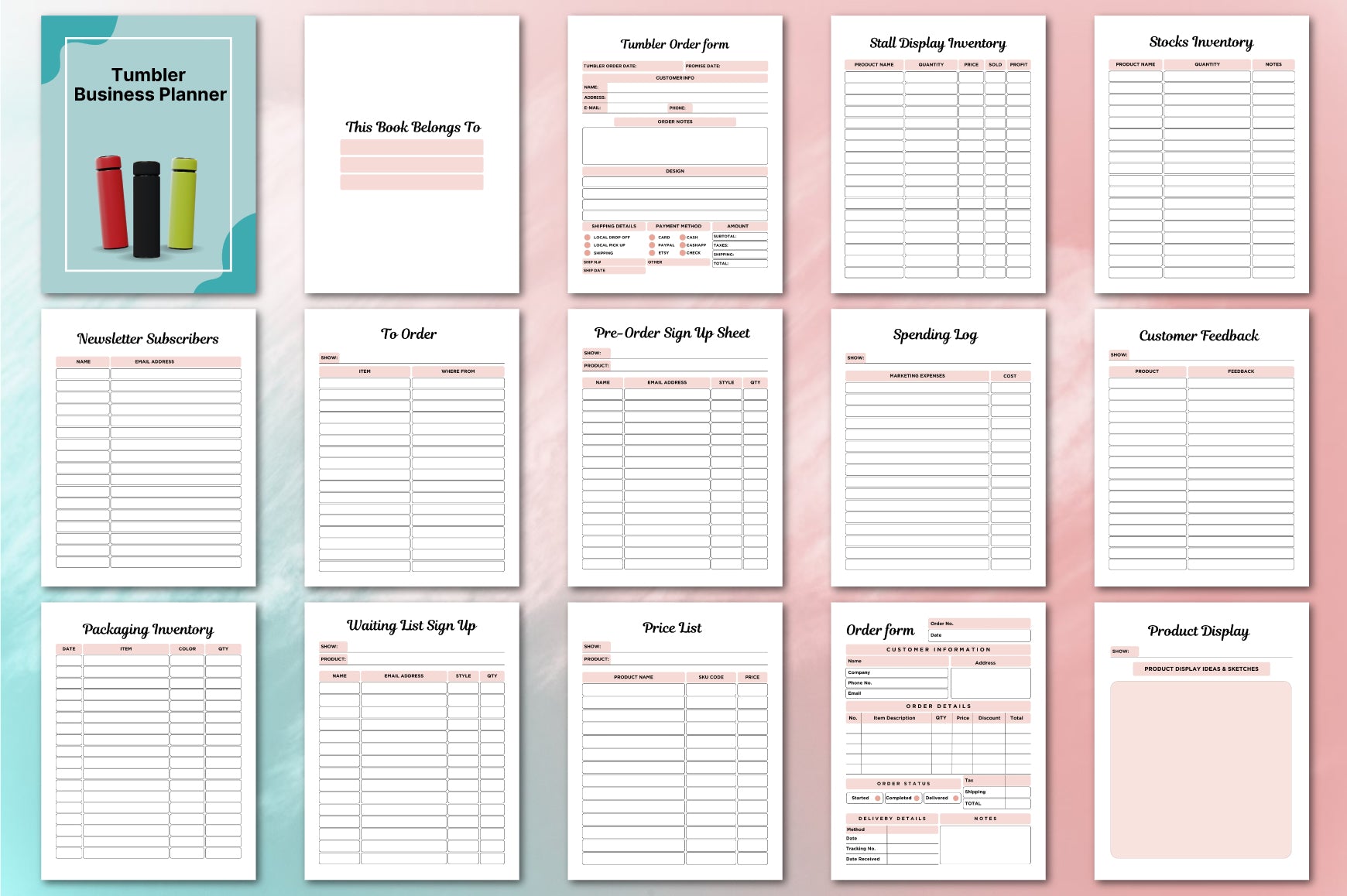 Tumbler Business Planner