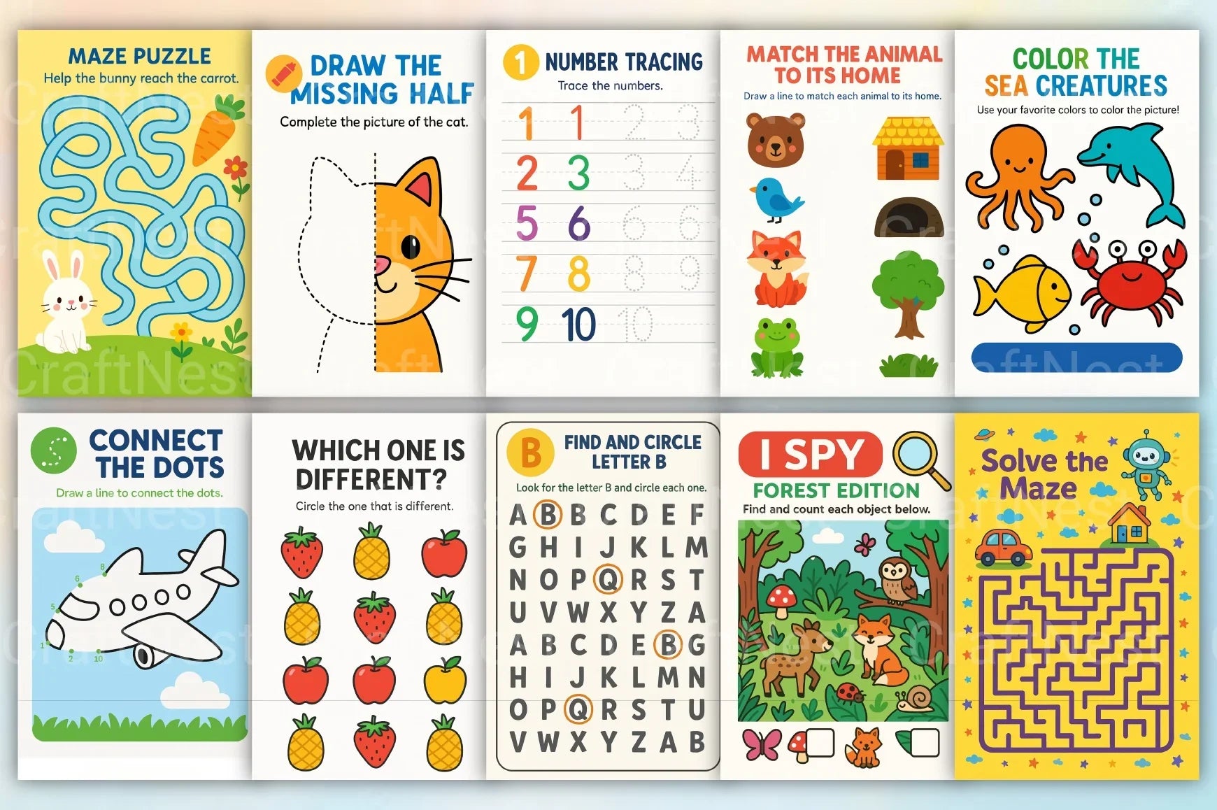 Free Kids Fun Activity Book - CraftNest - Digital Crafting and Art