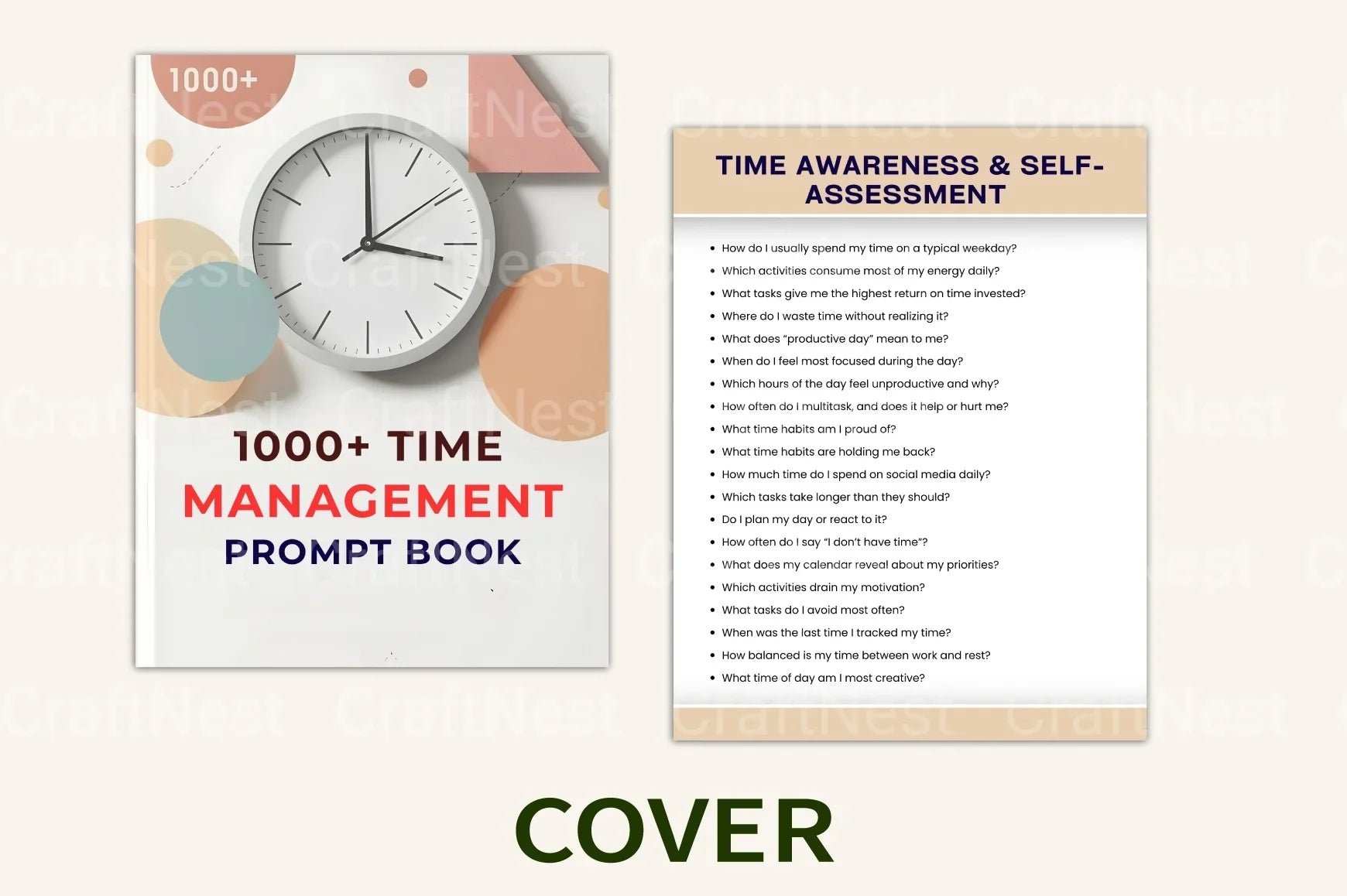 Effective Time Management Prompt Book - CraftNest - Digital Crafting and Art