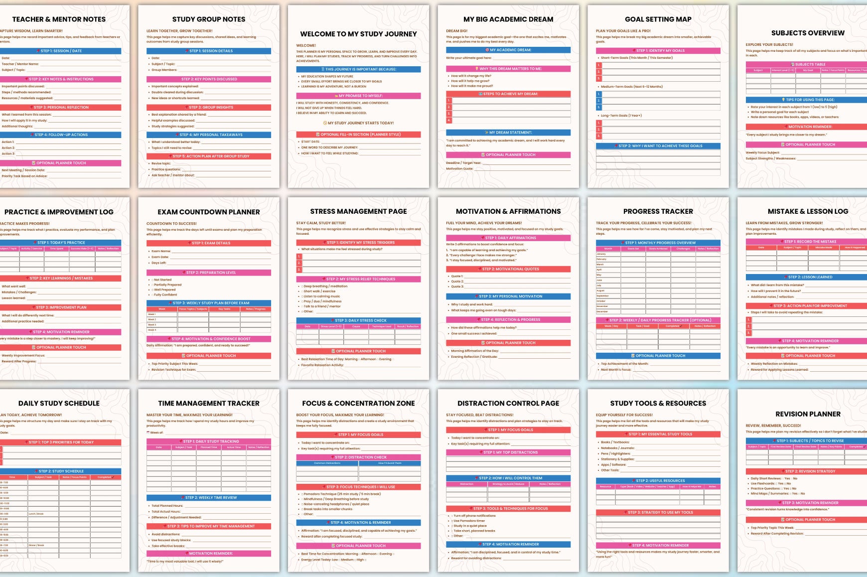 Study Adventure Planner