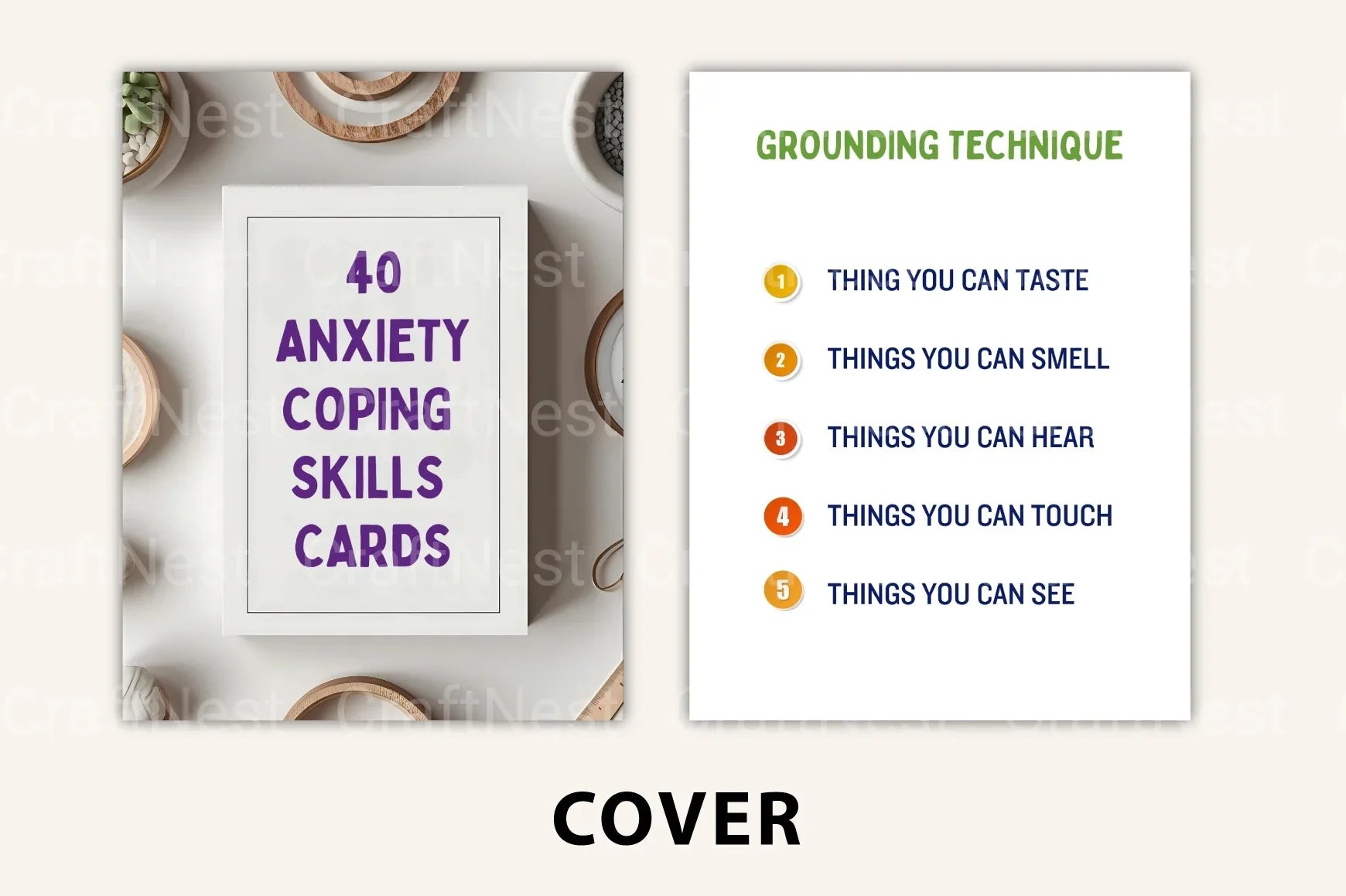Anxiety Coping Skills Cards for Stress Relief - CraftNest - Digital Crafting and Art