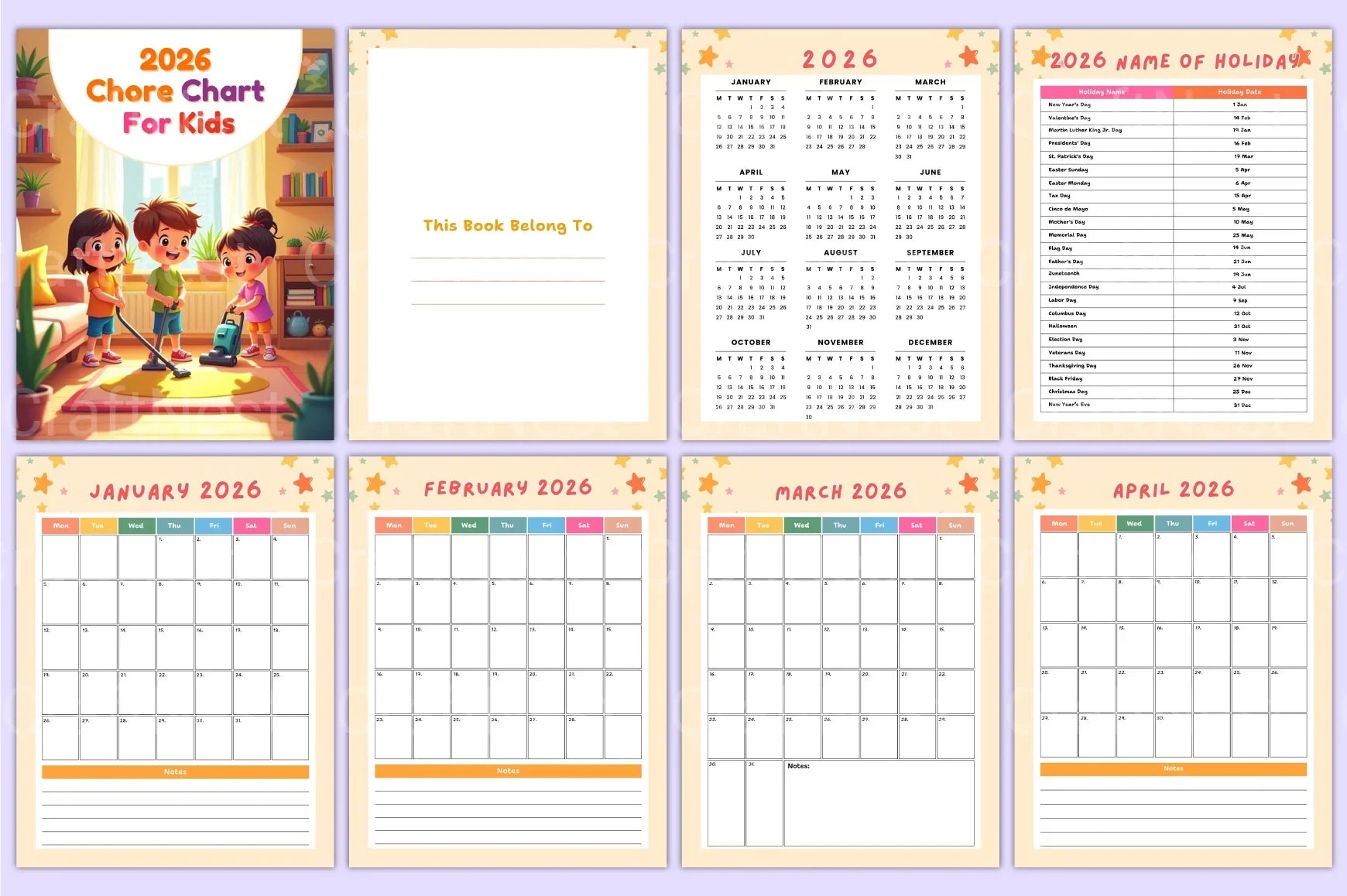 Chore Chart for Kids: Fun and Effective Organization Tool - CraftNest - Digital Crafting and Art