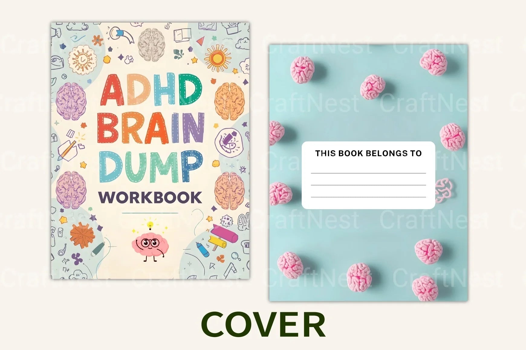 ADHD Brain Dump Workbook for Focus and Organization - CraftNest - Digital Crafting and Art