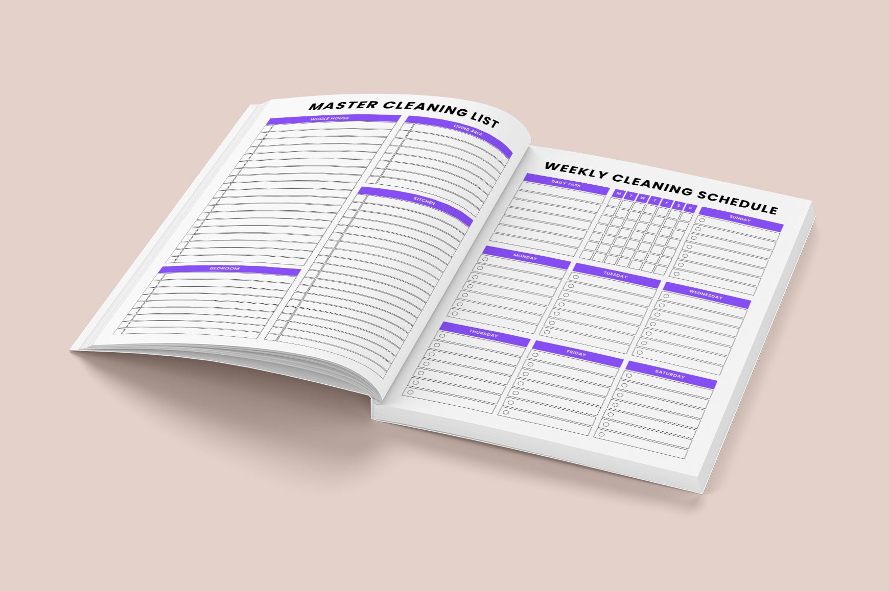 ADHD Cleaning Planner for Effective Organization