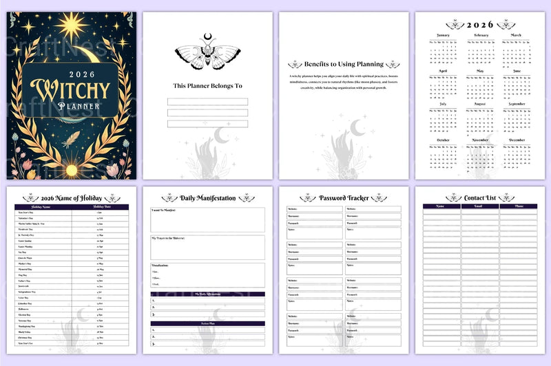 Witchy Planner: Enchant Your Organization - CraftNest - Digital Crafting and Art
