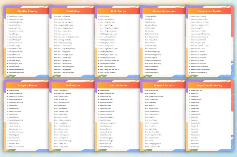 Creative Kids Activity Prompts - CraftNest - Digital Crafting and Art