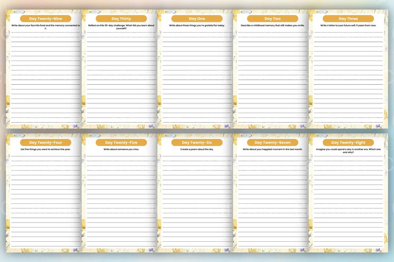 Day Writing Challenge Workbook - CraftNest - Digital Crafting and Art
