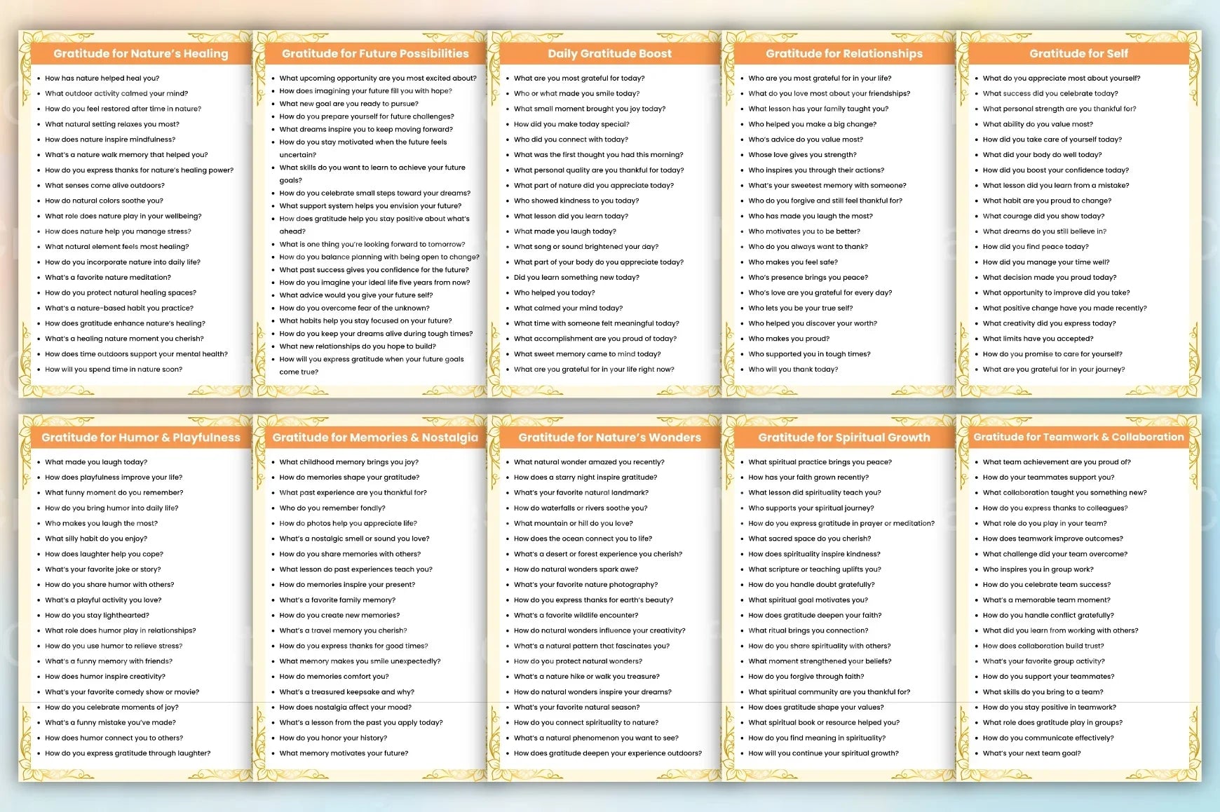 Gratitude Prompts Book for Mindful Reflection - CraftNest - Digital Crafting and Art