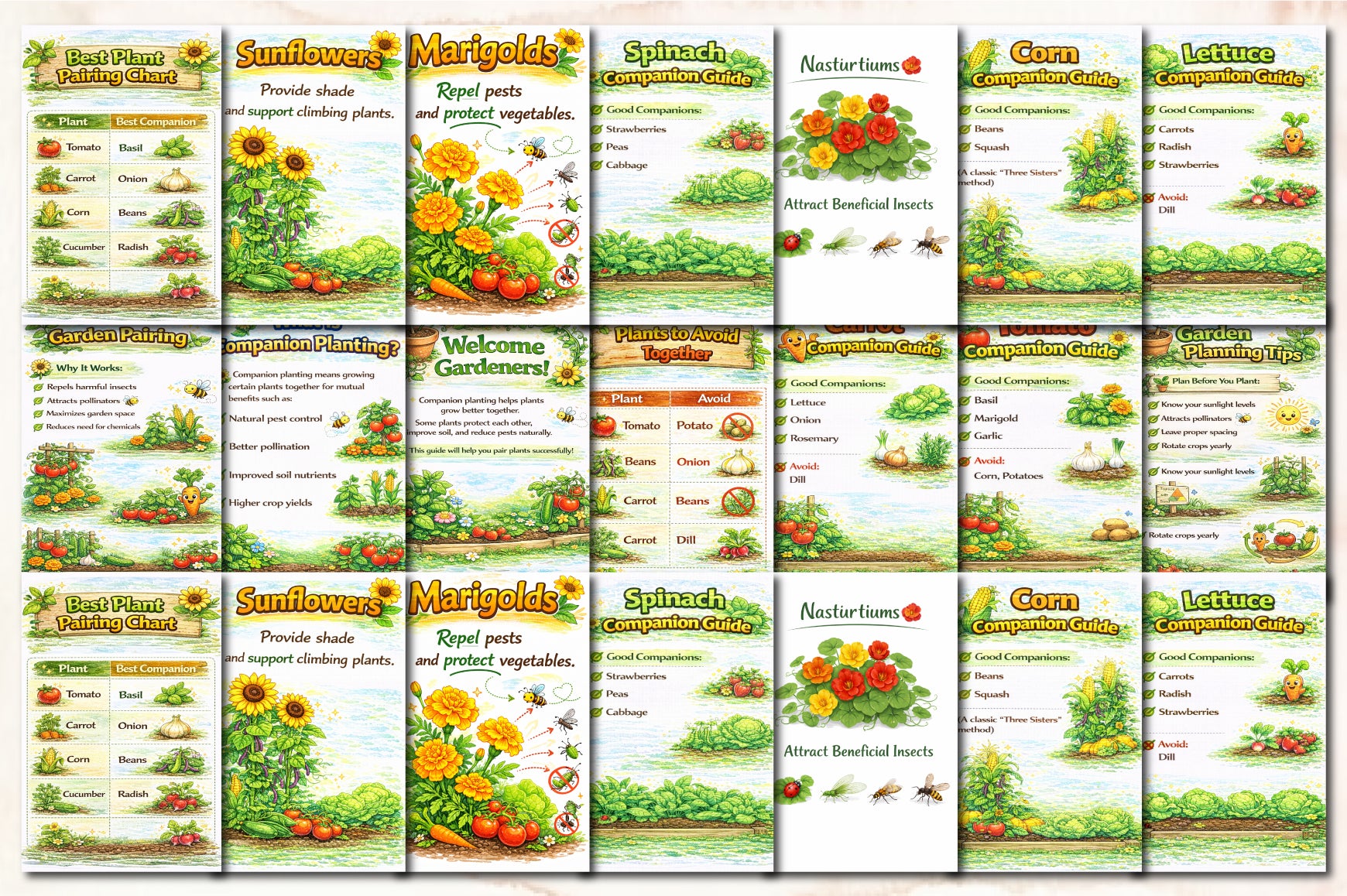 Garden Pairing Plant Guide Planner