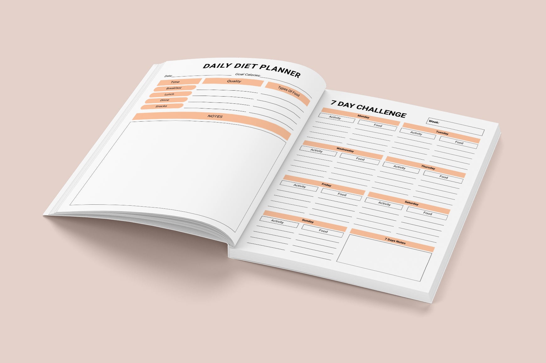 Fitness Journey Health Journal