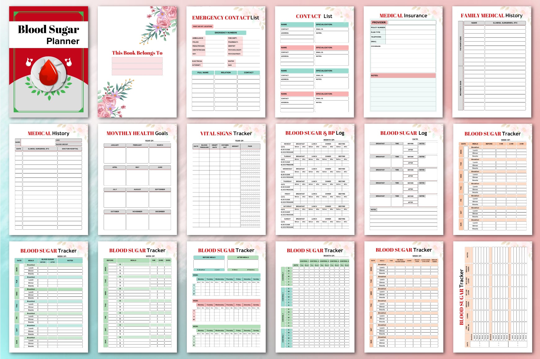 Blood Sugar Planner