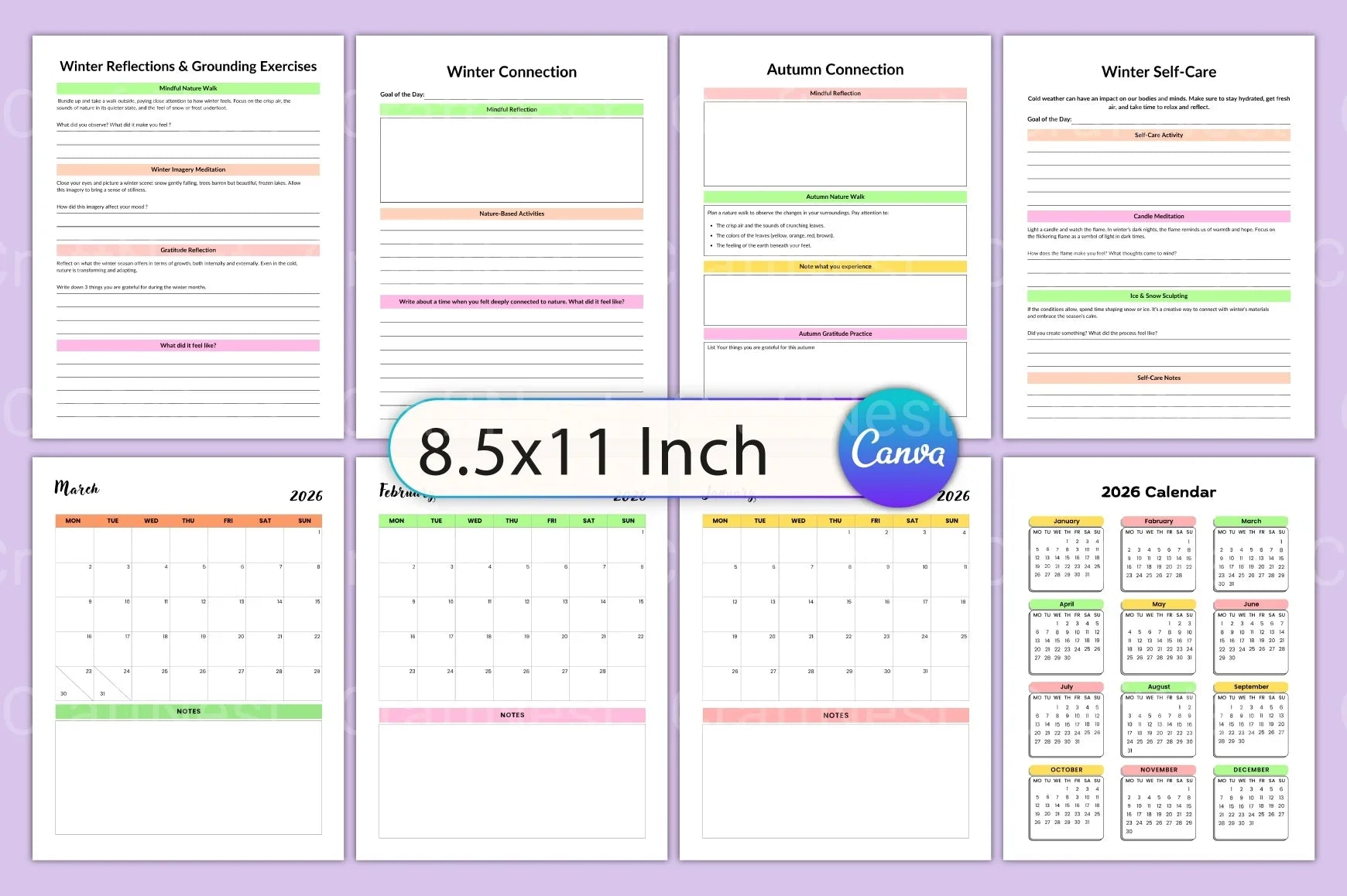 Ecotherapy Planner for Wellness and Nature Connection - CraftNest - Digital Crafting and Art