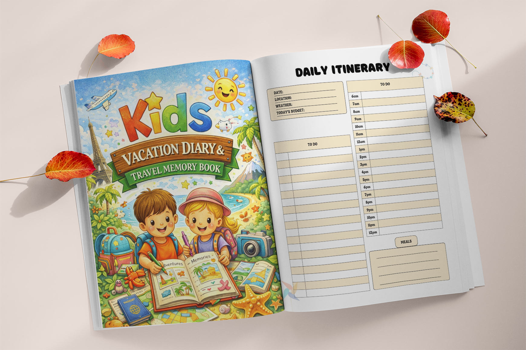 Kids' Vacation Travel Memory Guide