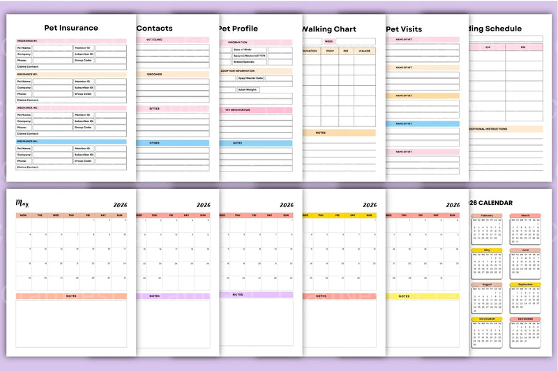 Pet Care Planner: Organize Your Pet's Health & Schedule - CraftNest - Digital Crafting and Art