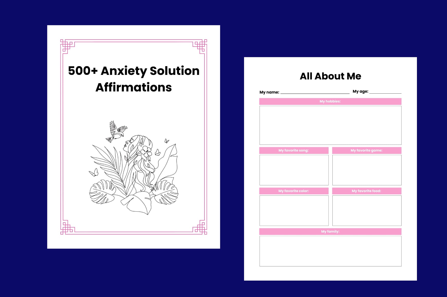 Anxiety Solution Affirmations Planner