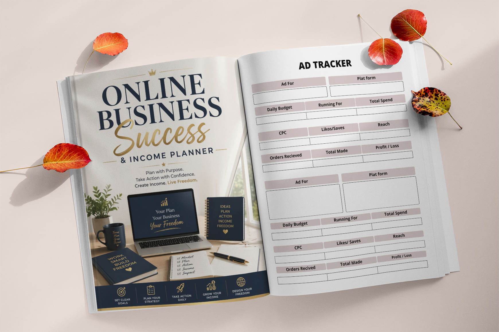 Online Business Success Income Planner