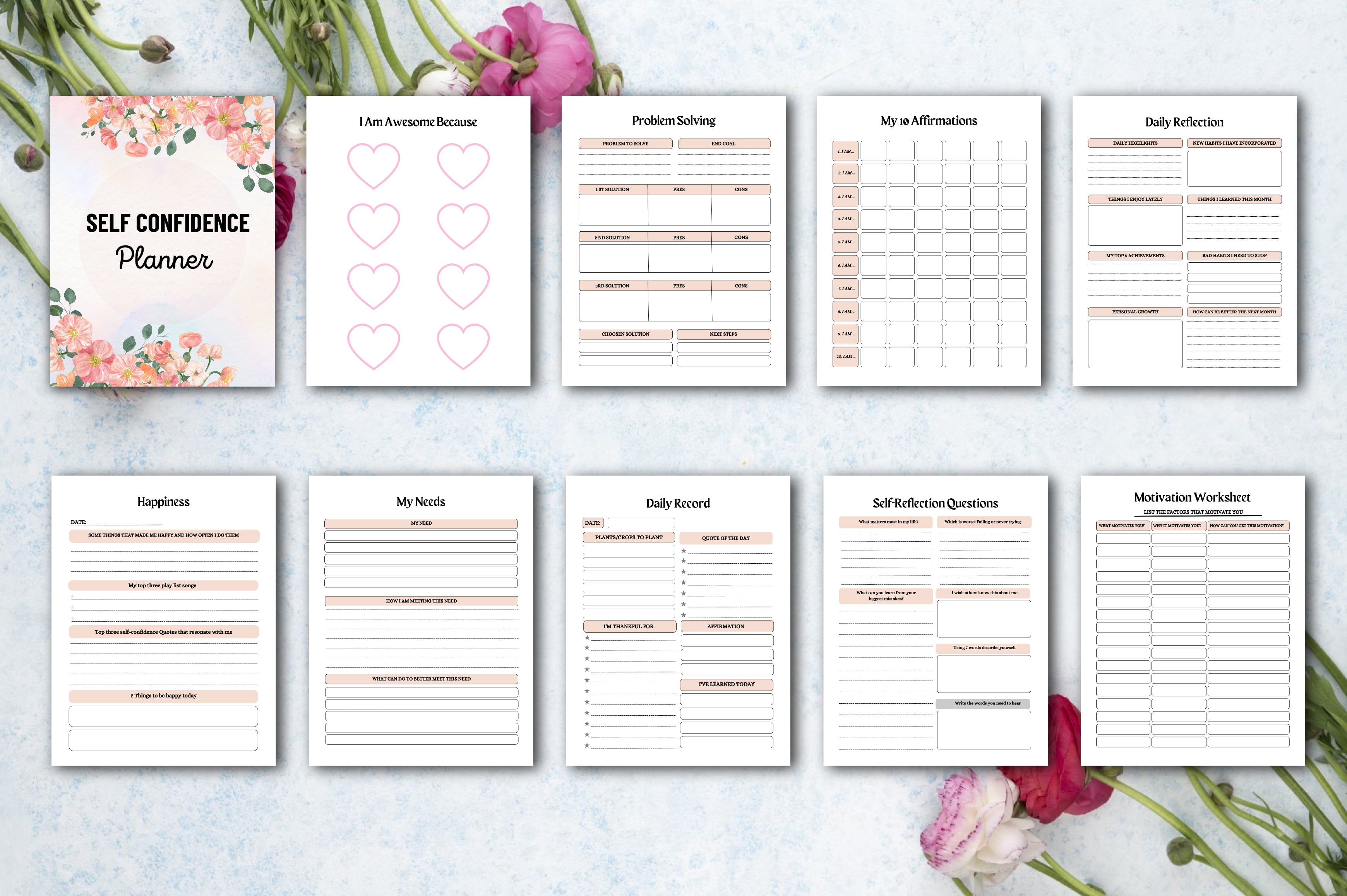 Self Confidence Planner